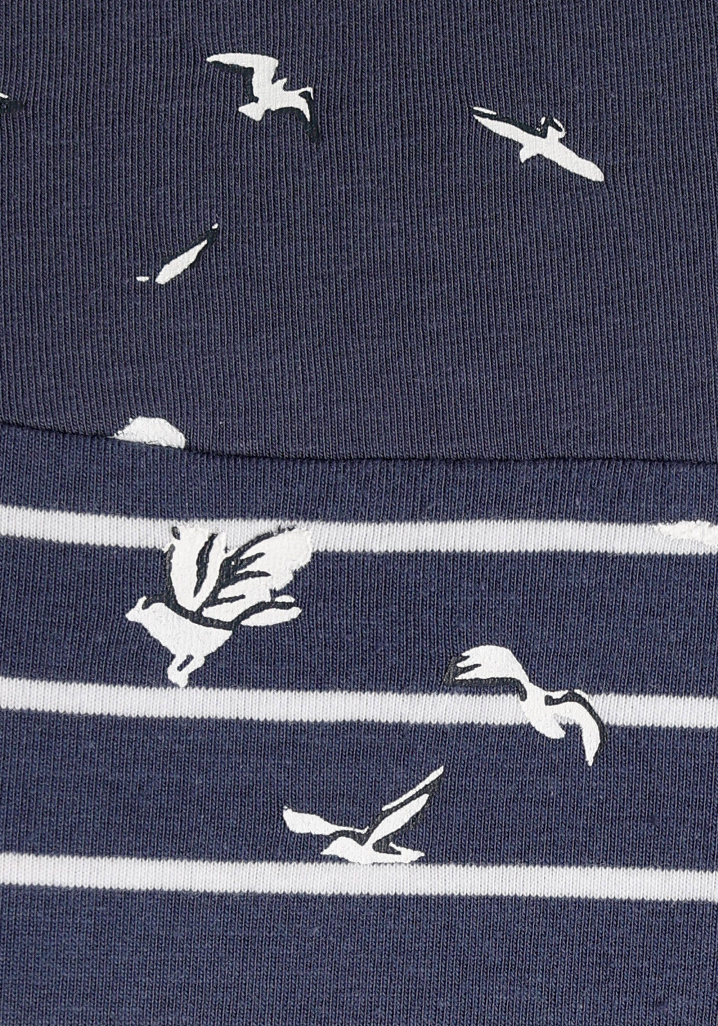 KangaROOS Jerseykleid mit NEUE - Minimalprint und maritimen KOLLEKTION Kontraststreifen