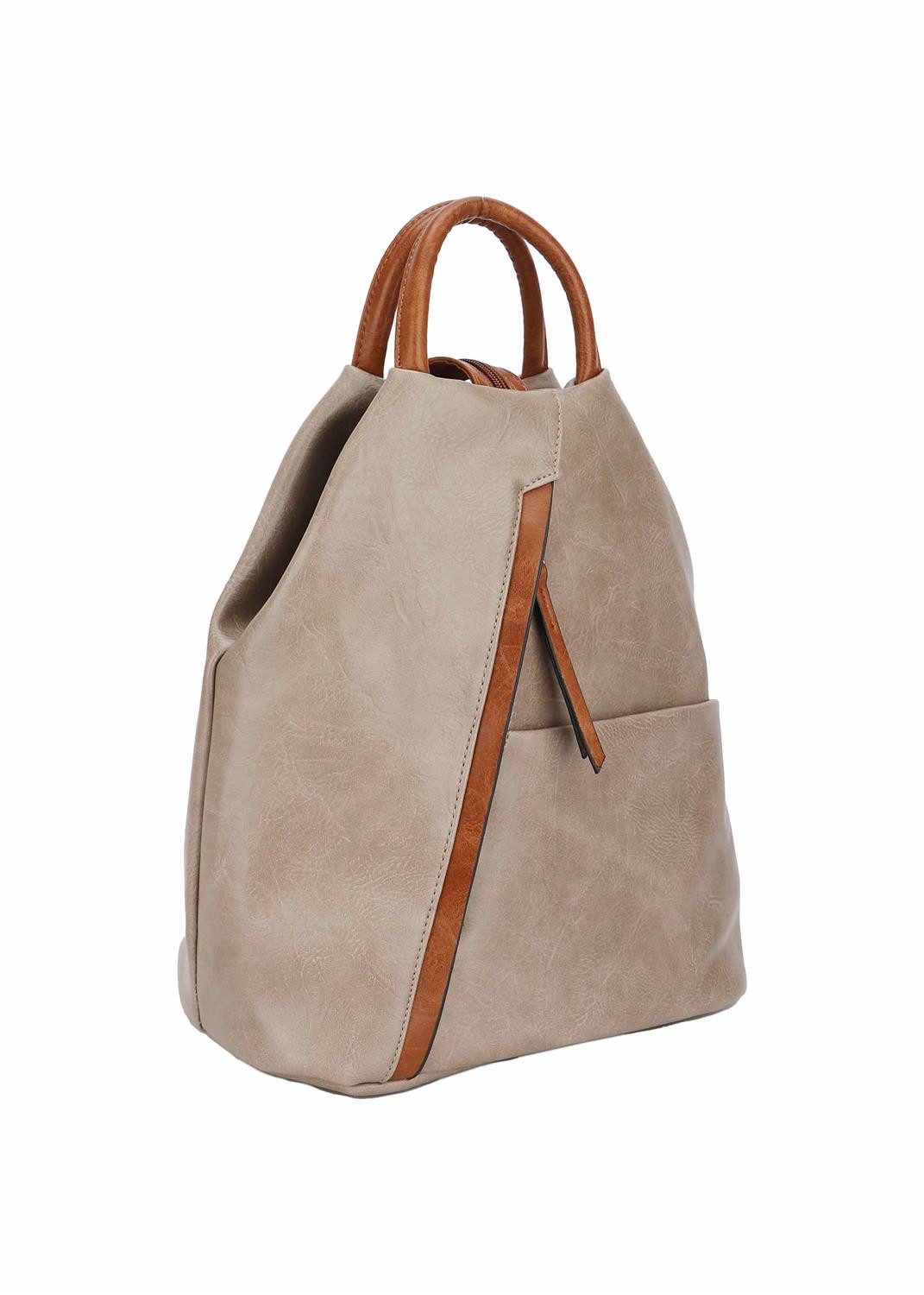ITALYSHOP24 Rucksack Damen City- TagesRucksack Daypack Backpack Tasche Schultertasche Sport, Handtasche tragbar, Leder Optik viele Farben/Variationen, Schule Reise