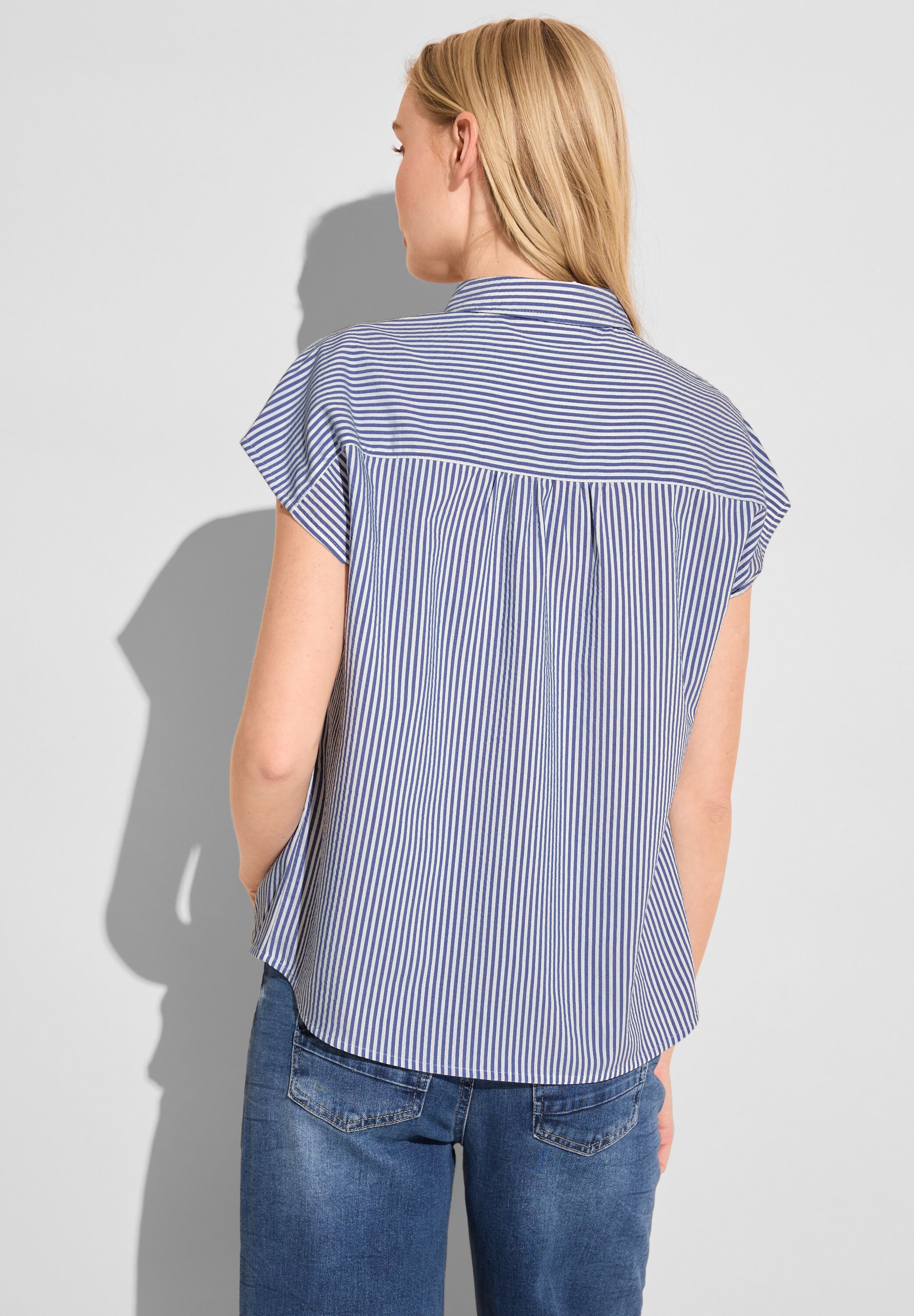 STREET ONE Hemdbluse mit Seersucker Streifen günstig online kaufen