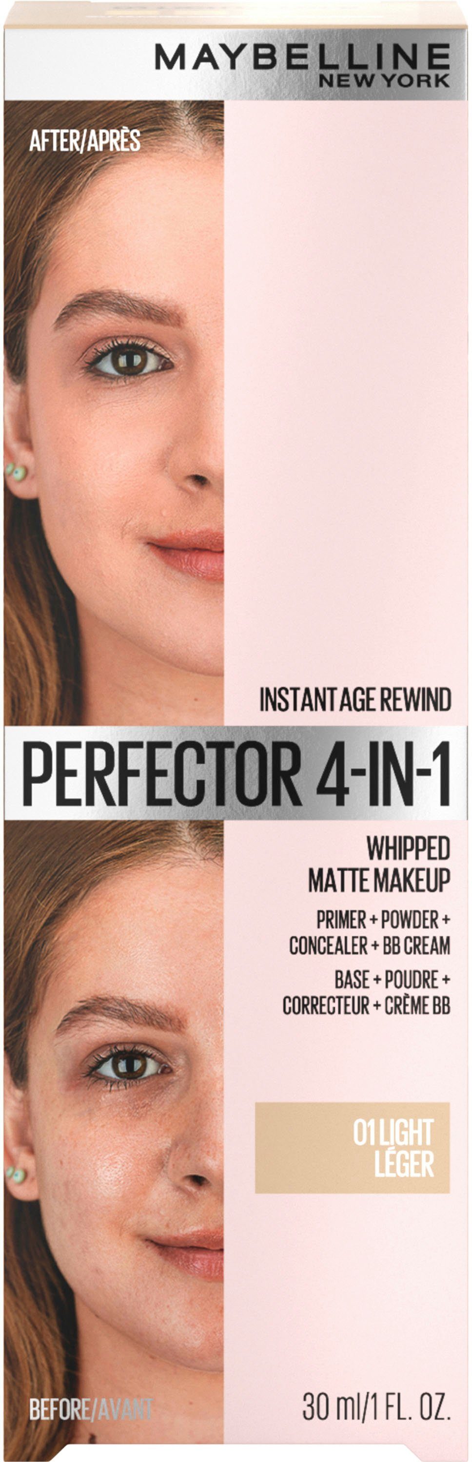 Light Foundation MAYBELLINE NEW 1 Instant Matte Perfector YORK