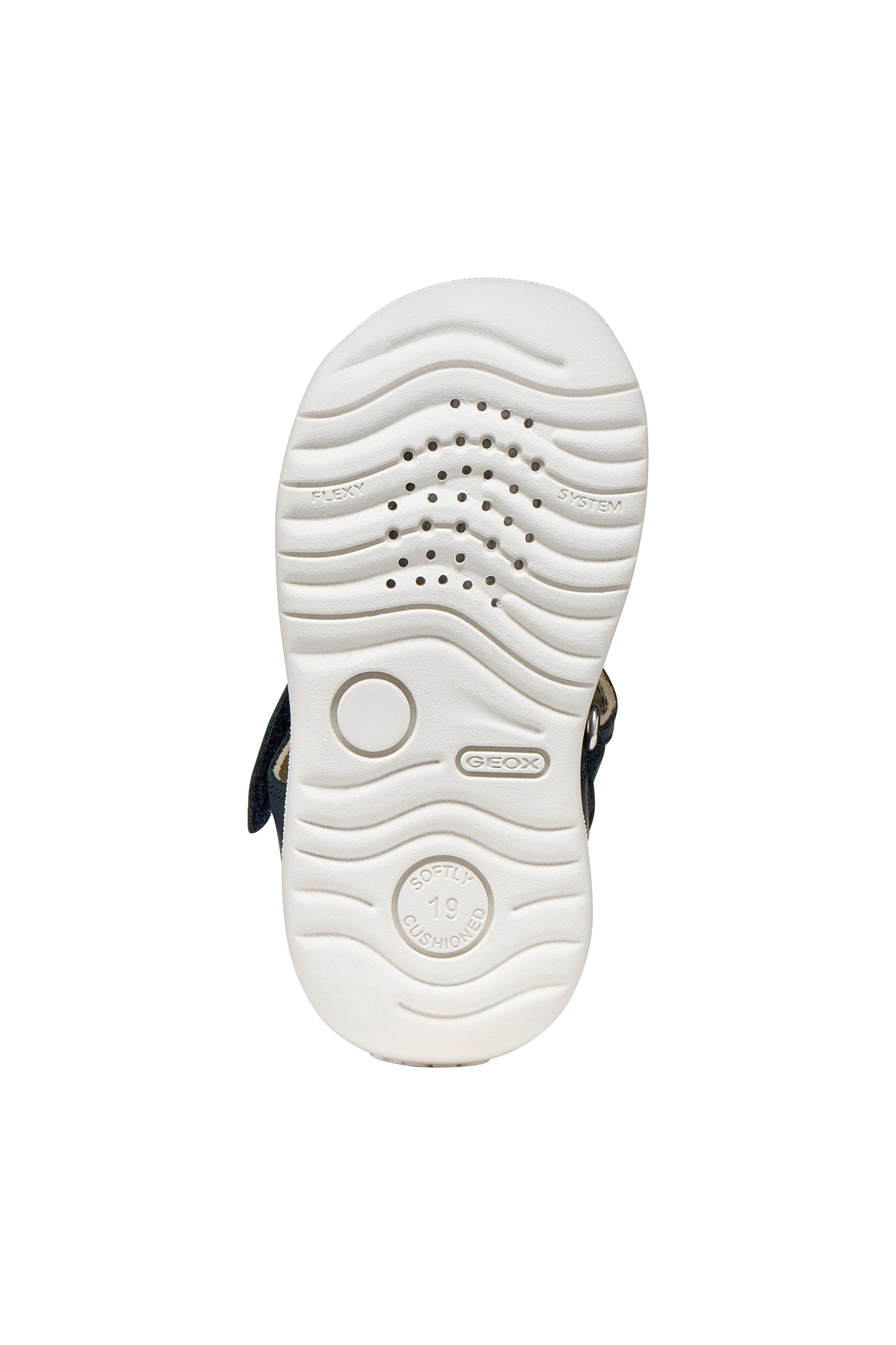 Geox B SANDAL MACCHIA BOY Lauflernschuh Babyschuh, Kontrast-Riemchen, Größenschablone zum Download