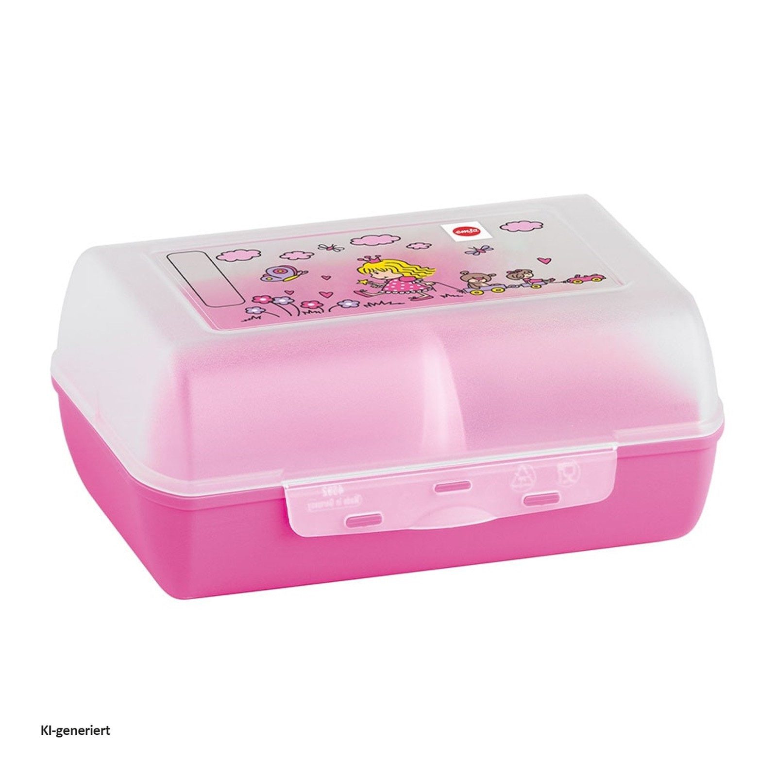 Emsa Lunchbox Brotdose Princess Variabolo, hochwertiger Kunststoff, (Stück, 1 Brotdose), Clipbox Lunchbox
