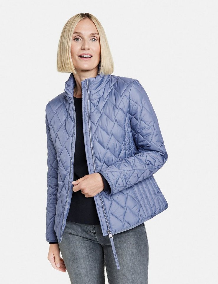 GERRY WEBER Winterjacke Steppjacke mit dekorativem Steppmuster, Langer  Zupfer mit Wording: Outerwear