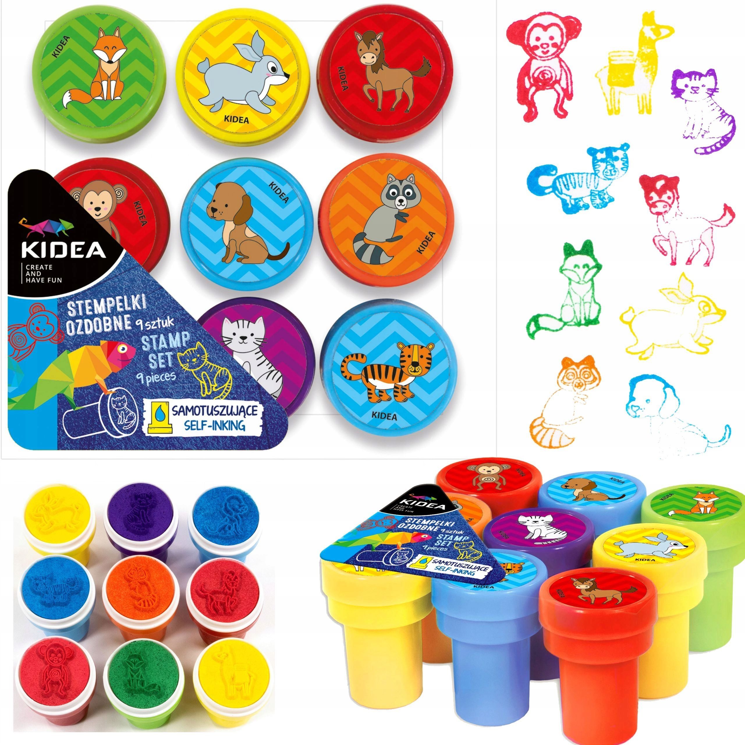 Festivalartikel Stempel 9 Stempel Tiere Kidea für Kinder Basteln Malen DEKO DERFORM