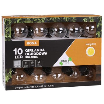 Sarcia.eu LED Solarleuchte Solar-Gartengirlande 10 LED, Lichterkette 3,8m