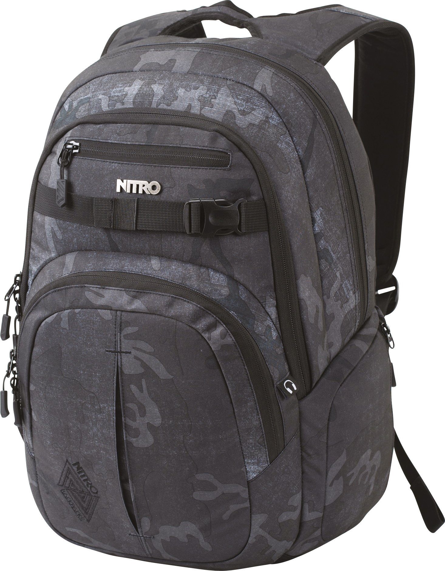 Schule, Freizeit, Schulrucksack Arbeit NITRO Alltagsrucksack, Rucksack camo forged für Chase, und Reise