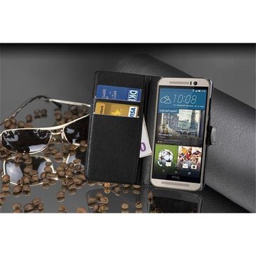 Cadorabo Handyhülle HTC ONE M9 HTC ONE M9, Klappbare Handy Schutzhülle - Hülle - mit Standfunktion und Kartenfach