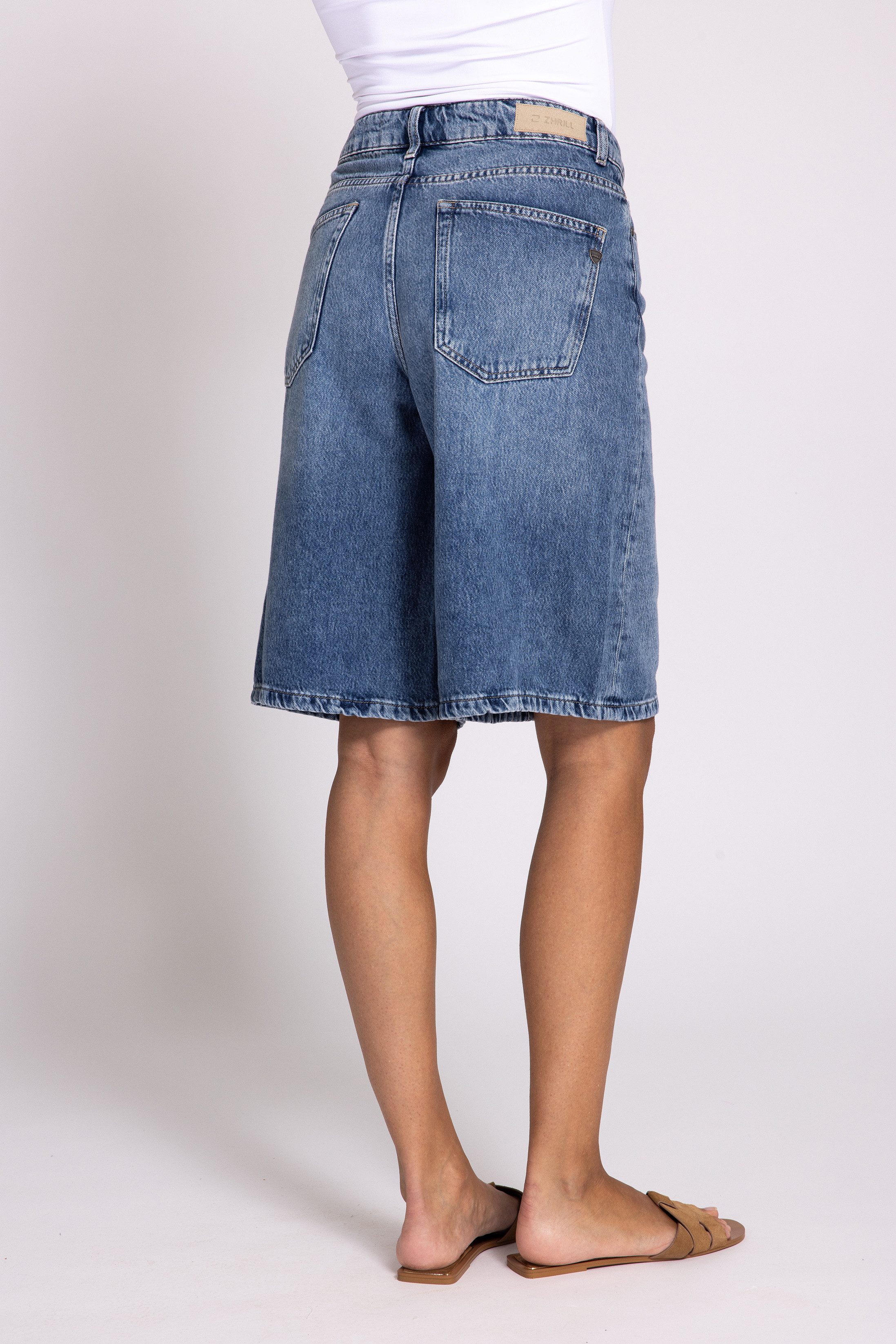 Zhrill Shorts INSA Denim Bermuda Sommerhose knielang, im Bermuda-Stil günstig online kaufen