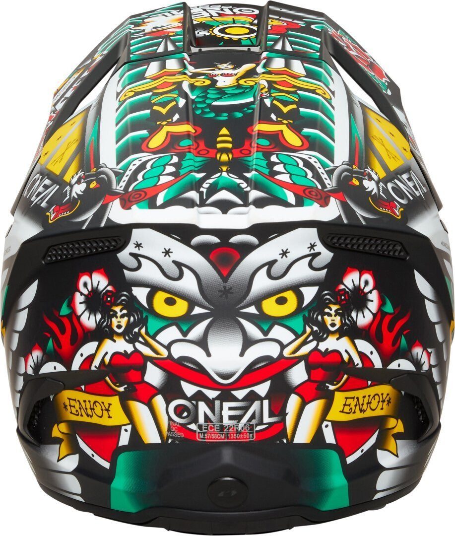 O’NEAL Motocrosshelm 3SRS Inked Motocross Helm, Notfallsystem-polsterung (eqrs) – Bild 4 von 5