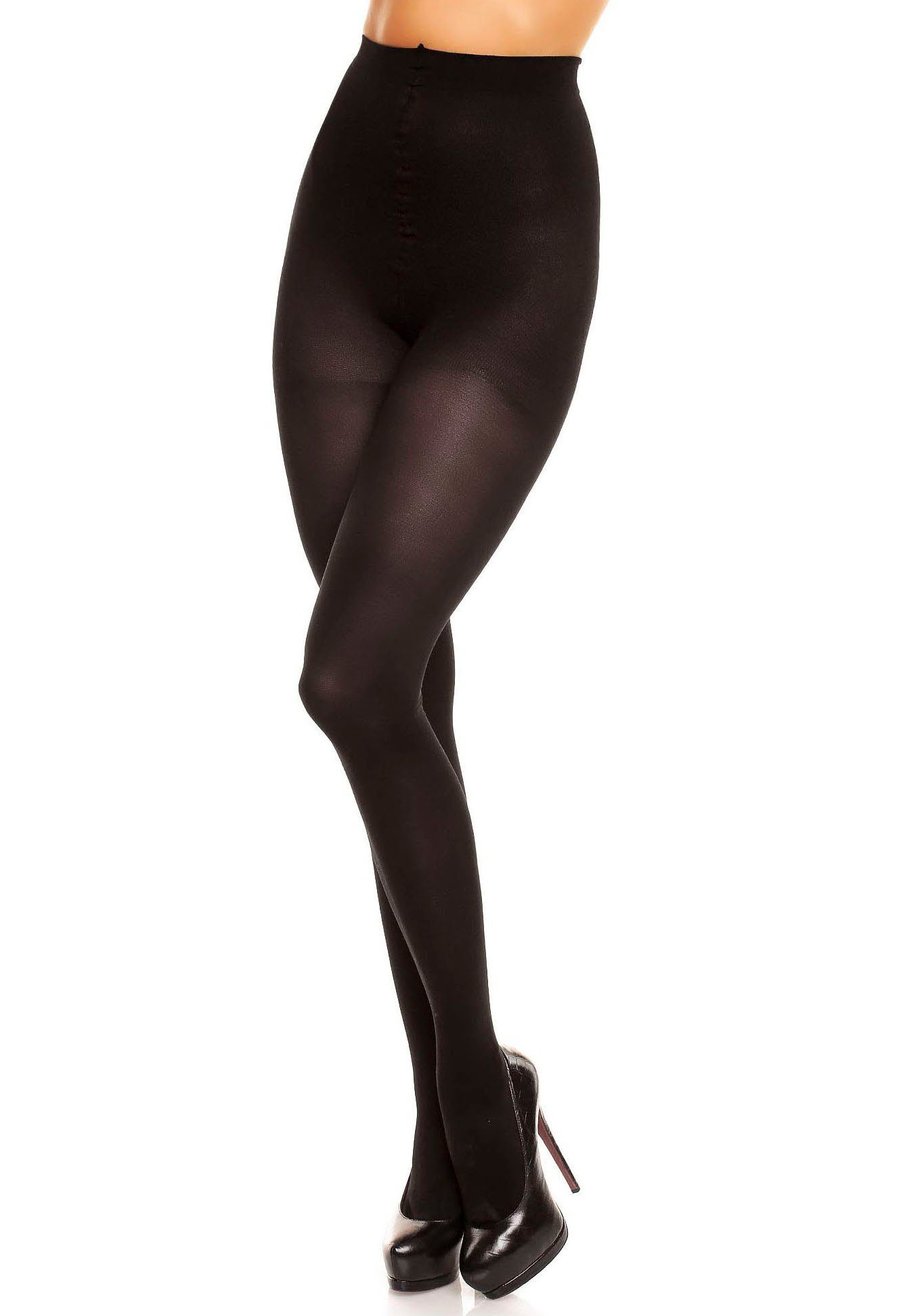 70 Größe Stützstrumpfhose 60/62, Size GLAMORY Plus schwarz DEN bis