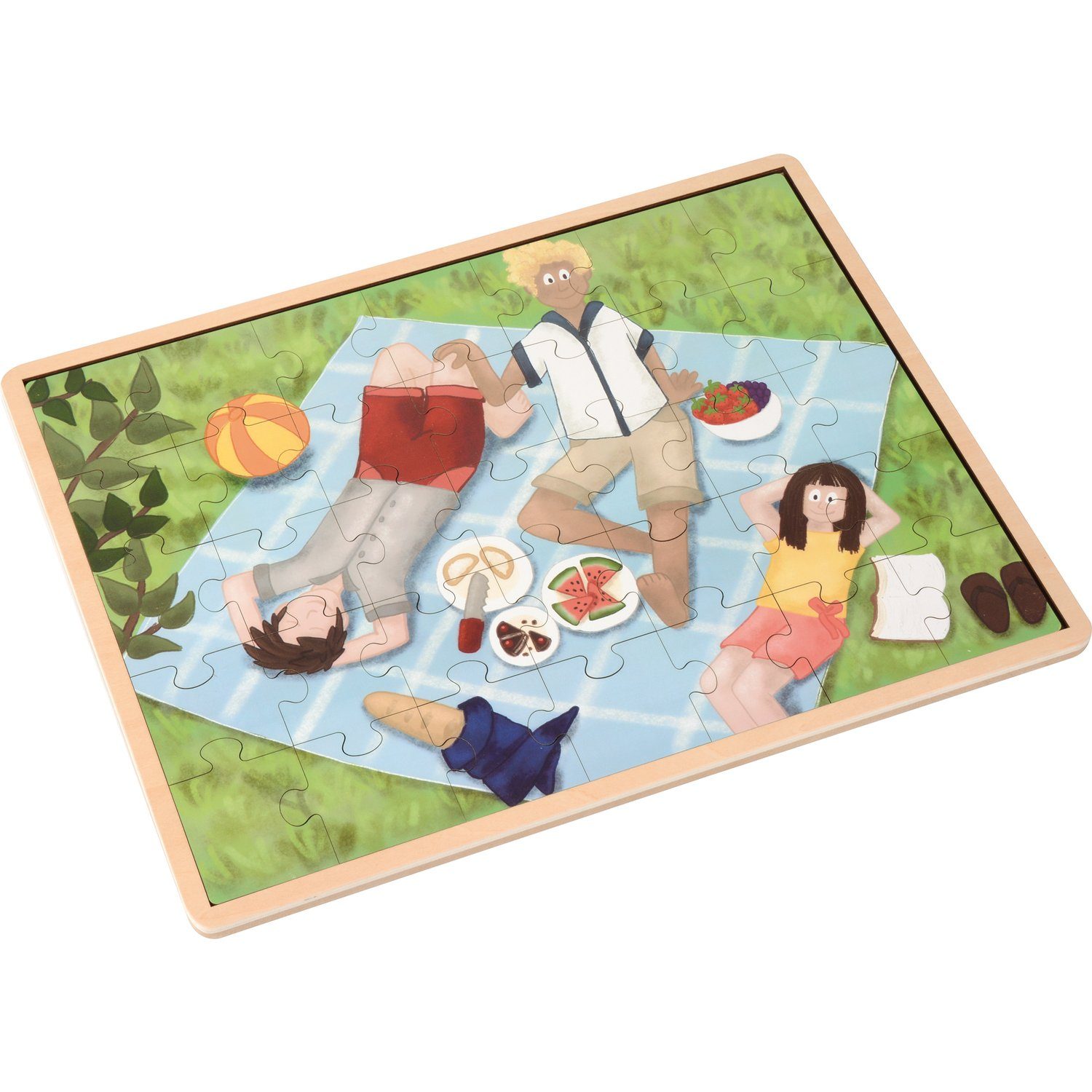 EDUPLAY Lernspielzeug Puzzle Picknick Er und Er Familie