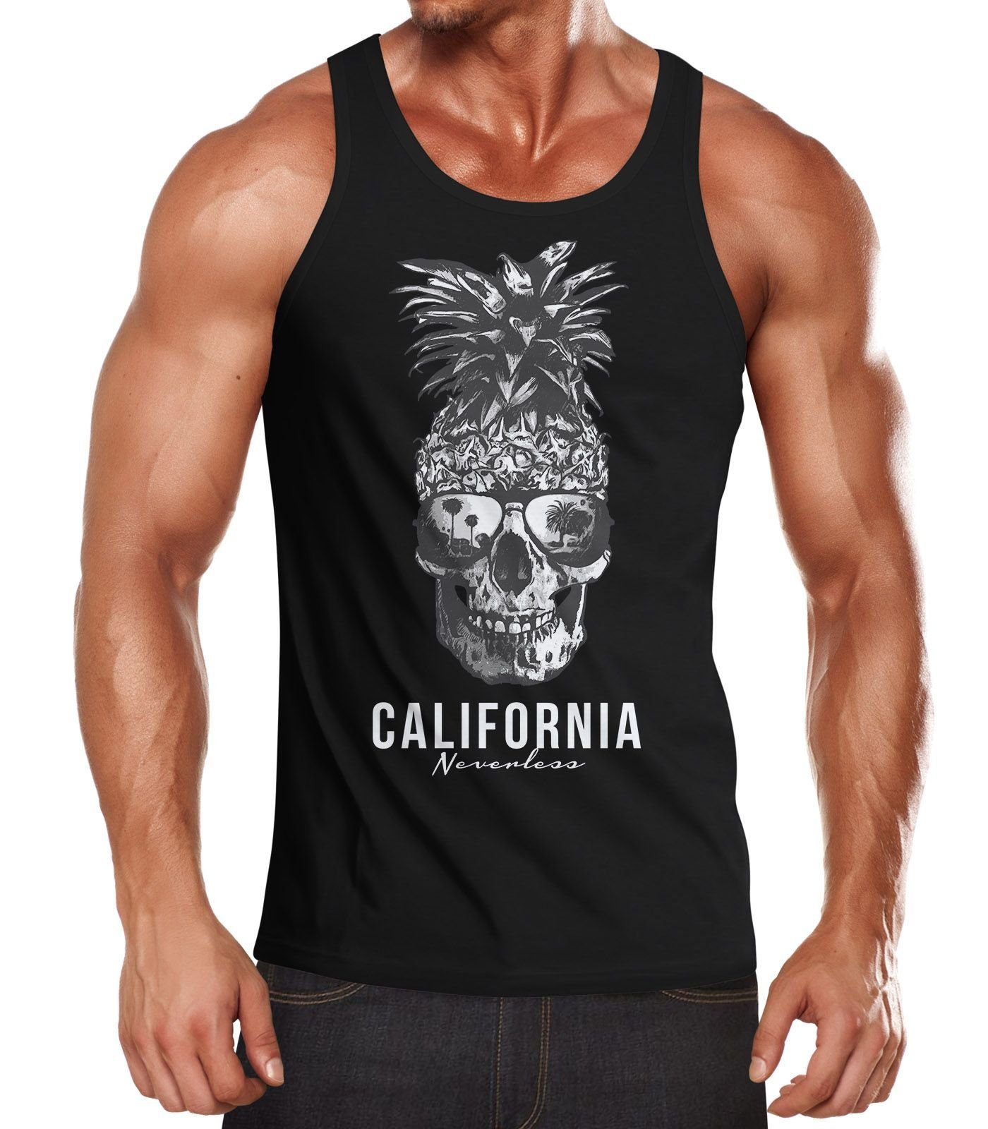 Neverless Tanktop Cooles Herren Tank-Top Pineapple günstig online kaufen