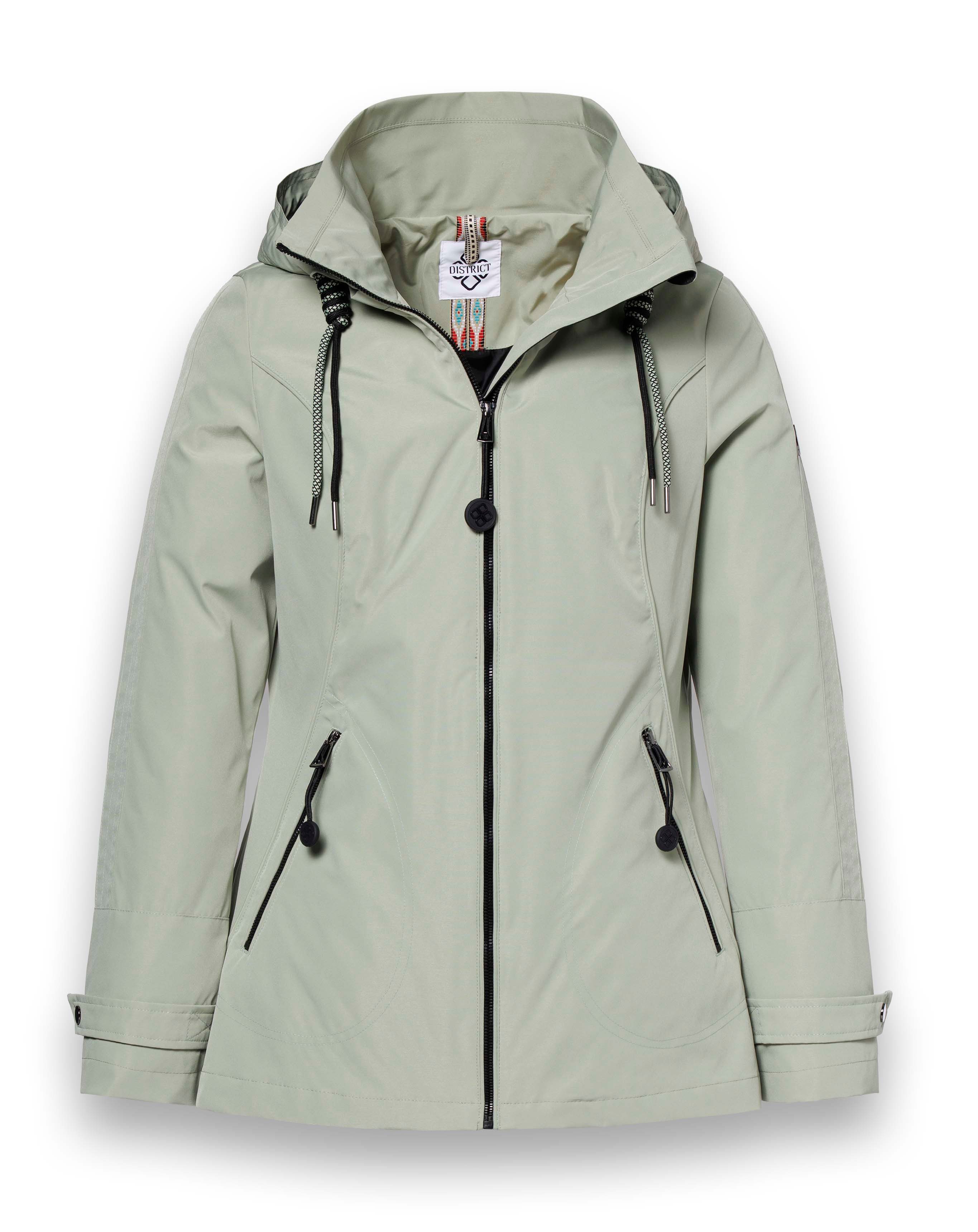 District Funktionsjacke Übergangsjacke Cosmos (mit Kapuze, wasserabweisend) hellgrün Damen