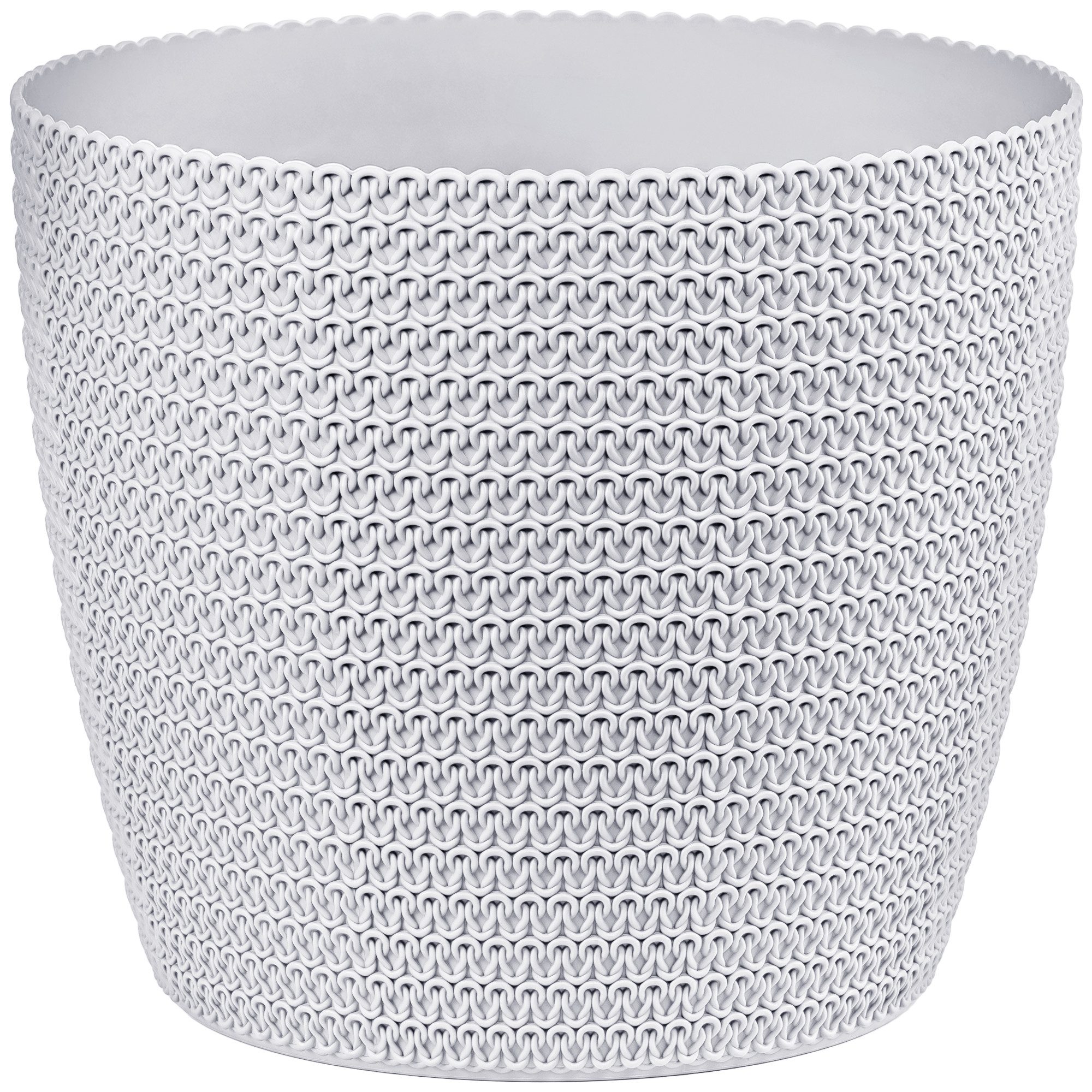 KONZEPT Übertopf groß für Zimmerpflanzen (30,6 cm, H 26,2 cm), in Strickzopf-Optik, Strickzopf-Optik, 15 L
