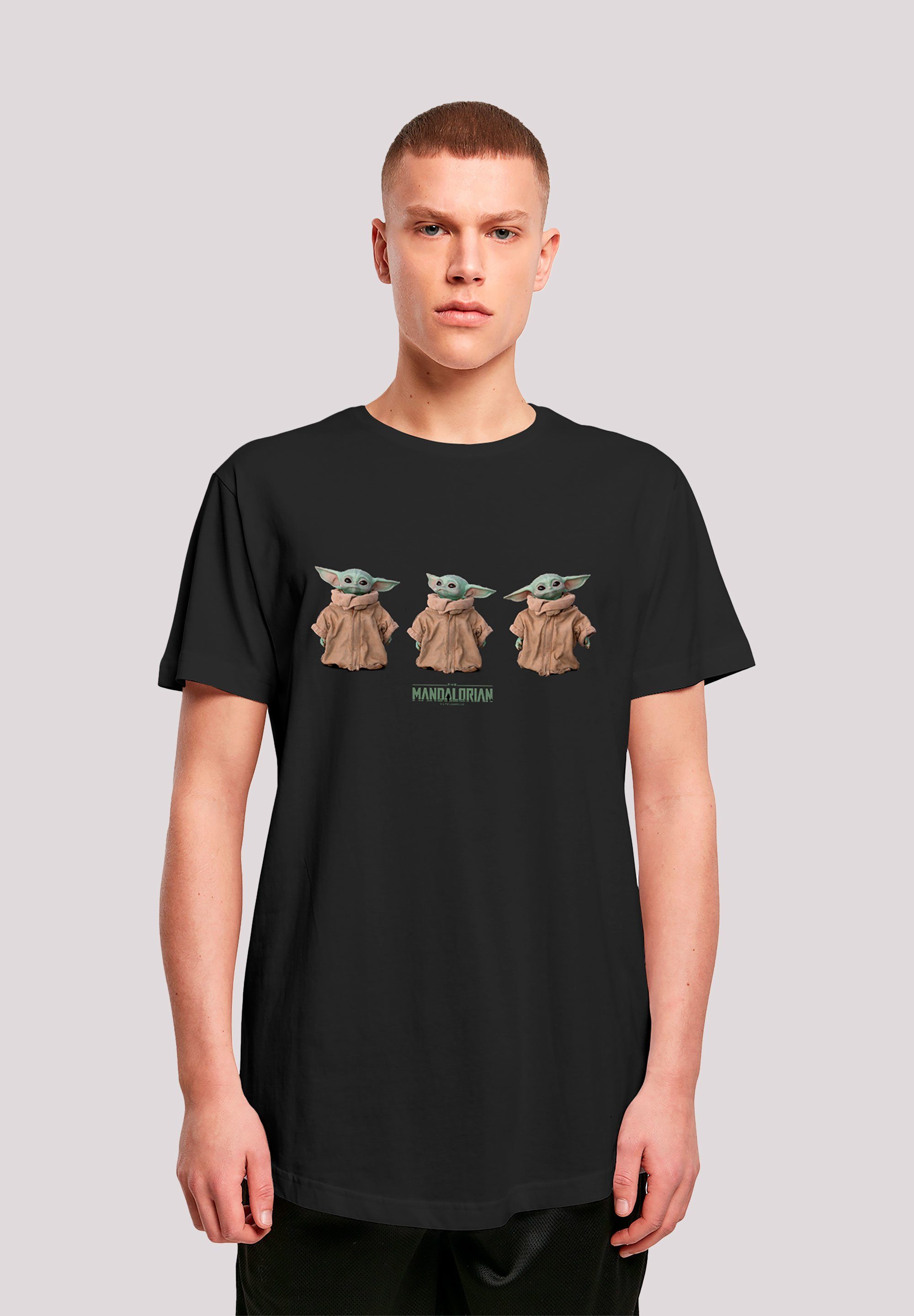 F4NT4STIC T-Shirt Star Wars Mandalorian Print Baby Yoda schwarz The