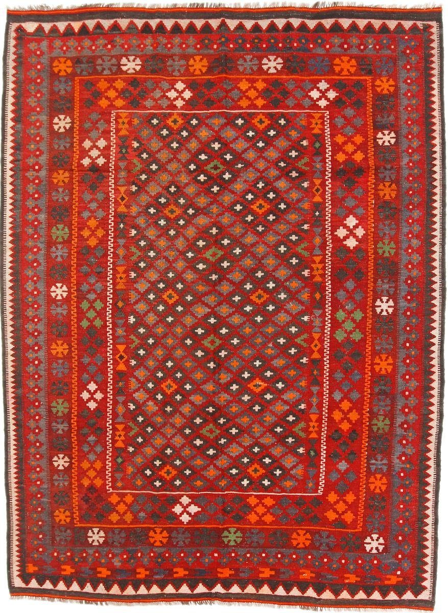 Orientteppich mm Trading, rechteckig, Kelim Handgewebter Nain Orientteppich, Afghan 196x264 Antik 3 Höhe: