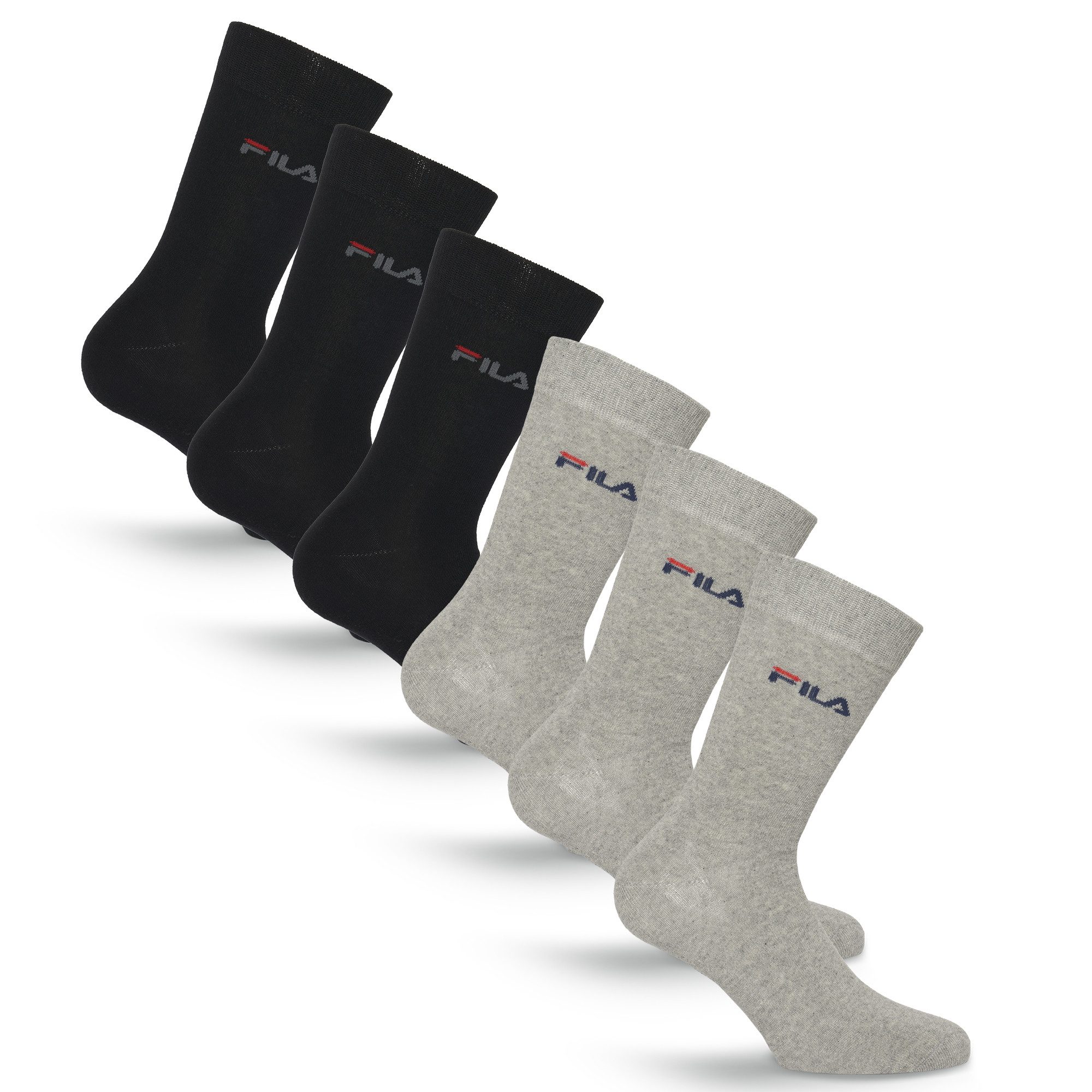 Fila Socken UNISEX LIFESTYLE PLAIN SOCKS (6-Paar, 6 Paar) mit eingestrickem Logo