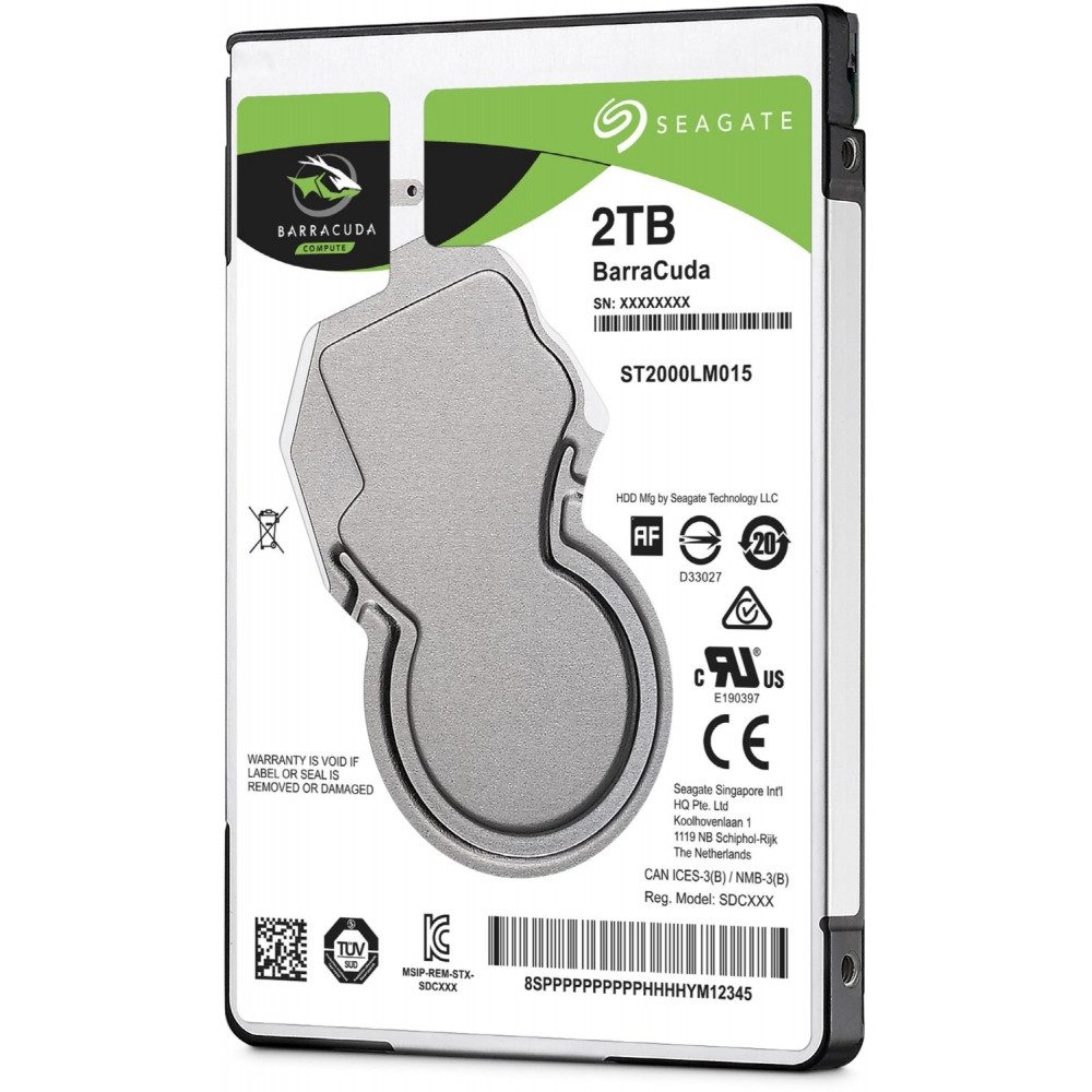 Seagate Seagate BarraCuda 2,5" (2TB) interne HDD Festplatte interne HDD-Festplatte (2TB) 2,5 Zoll", 128 MB