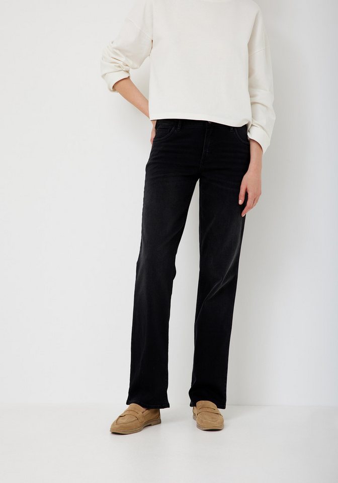 Paddock's Straight-Jeans LARA Hochgeschnittene Relaxed Fit Jeans mit Stretch