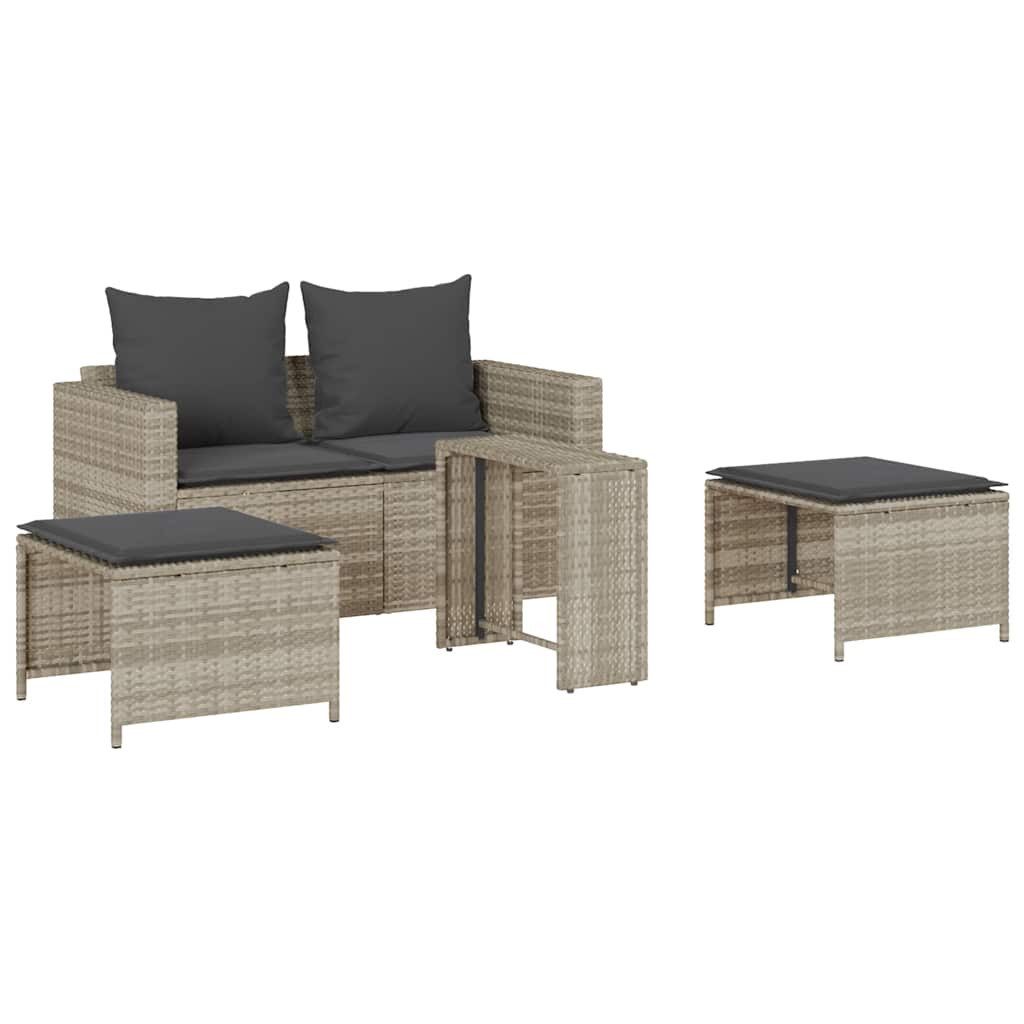 vidaXL Loungesofa 5tlg. Garten-Sofagarnitur Kissen Stapelbar günstig online kaufen