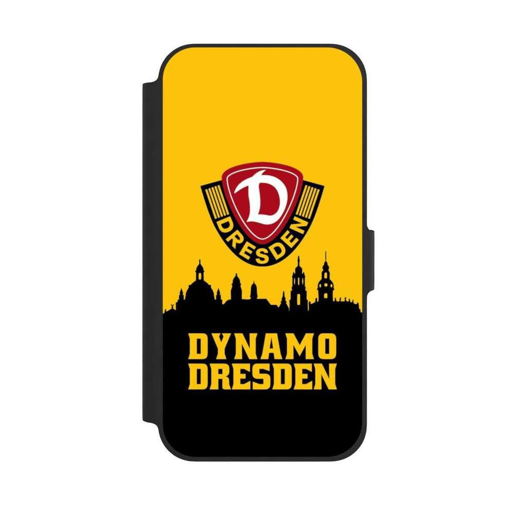 NIVOCASE Handyhülle SG Dynamo Dresden Skyline SGD Dynamo Silhouette Dresden, Apple iPhone 12 Pro Klapphülle Handyhülle aus Kunst Leder