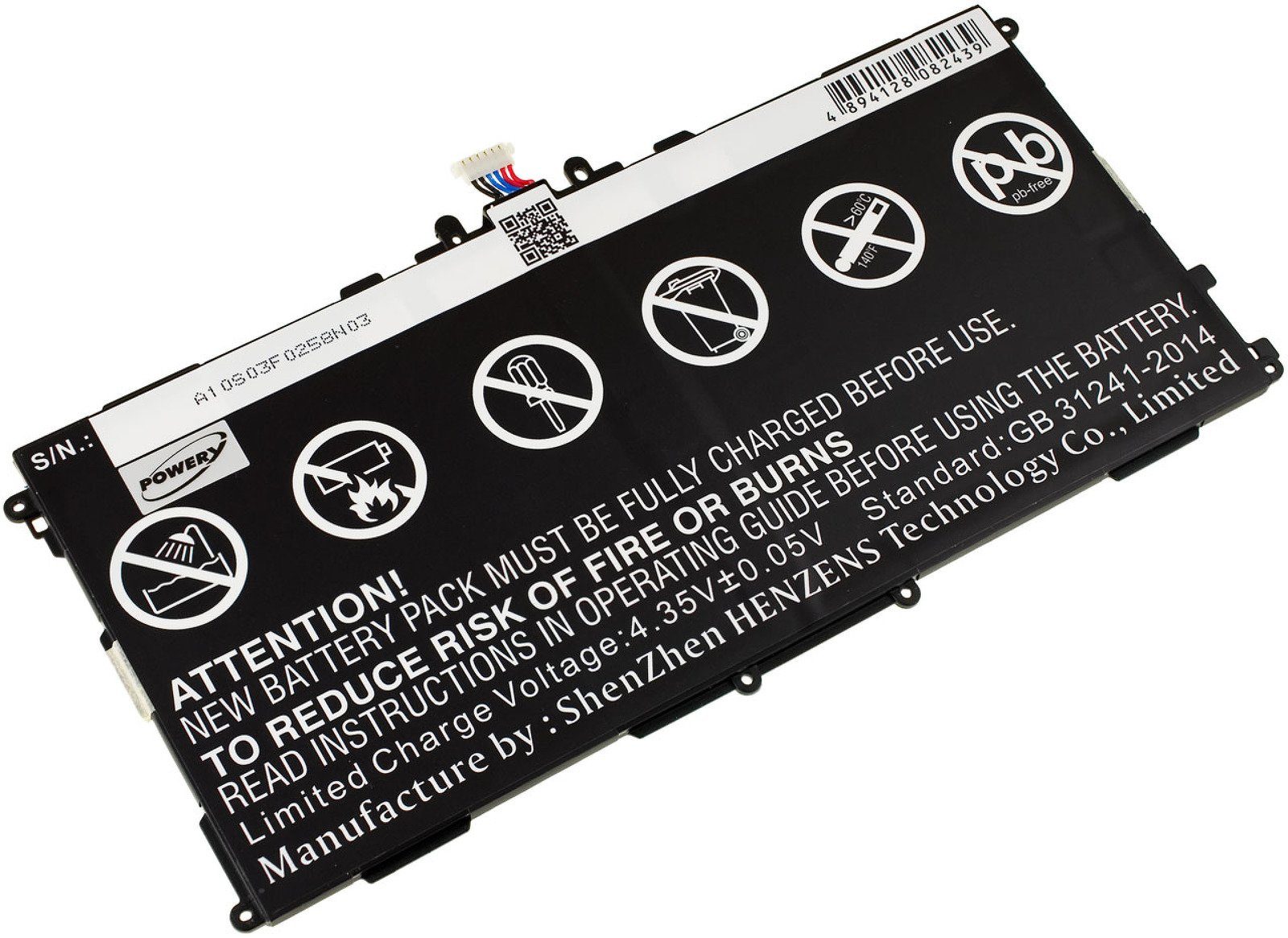 Powery Akku für Samsung SM-P605M Laptop-Akku 6600 mAh (3.8 V)