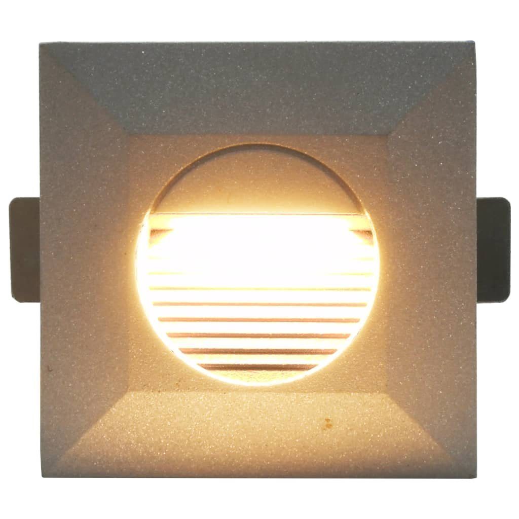 5 6 W vidaXL Silbern Quadratisch LED Stk. Außenwandleuchten Außen-Wandleuchte