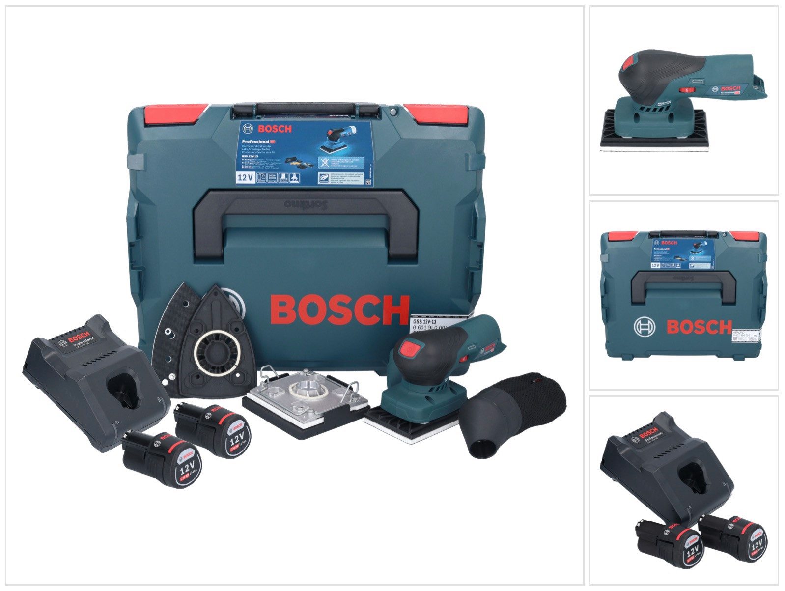Bosch Professional Akku-Schwingschleifer GSS 12V-13 Professional Akku Орбитальная шлифовальная машина 12 V + 2x Akku 2,0 Ah +