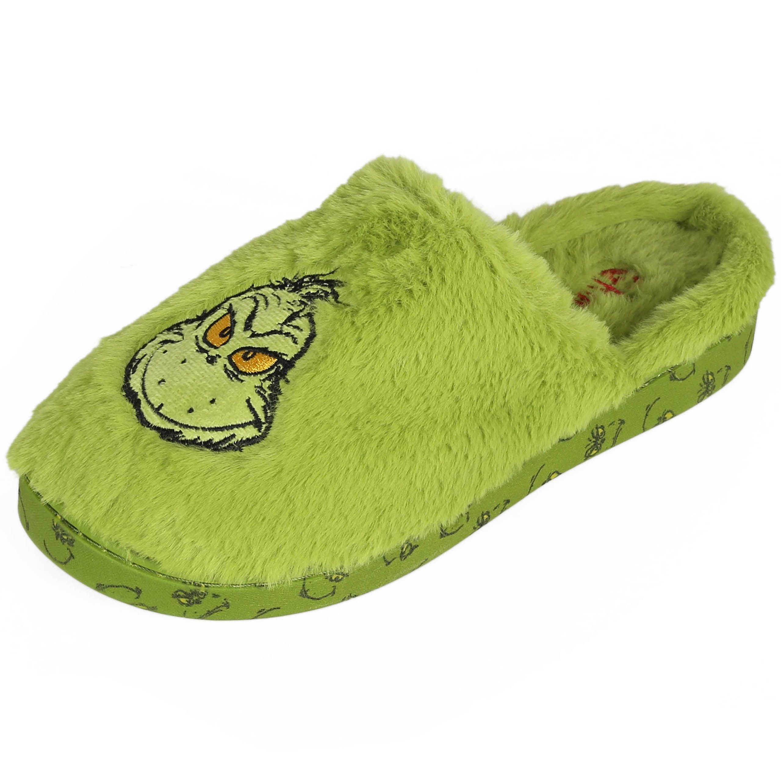 Sarcia.eu Grinch rutschfeste Damen-Pantoffeln, warm & weich, Fell-Hausschuhe Plüsch Hausschuhe