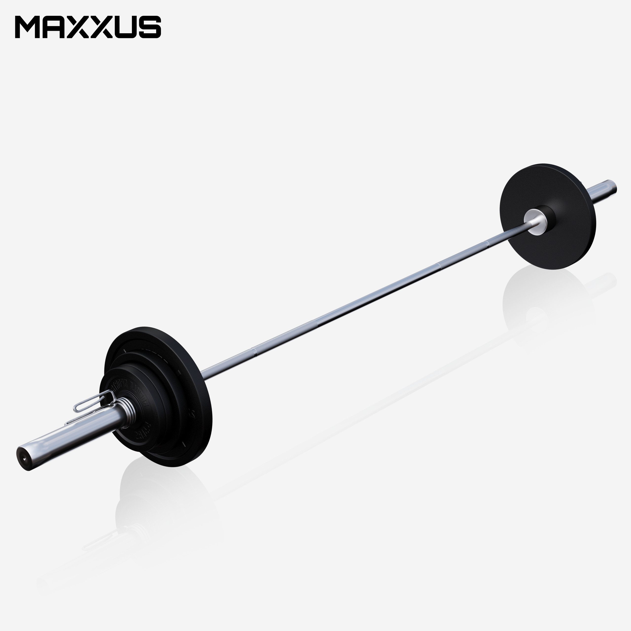 MAXXUS Hantelbank Schrägbank mit Ablage PRO Set, (8-tlg)