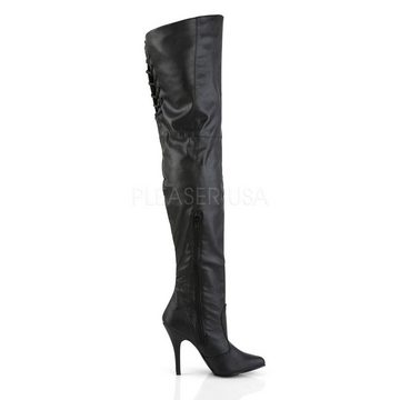 Pleaser Pleaser LEGEND-8899 Overknee Stiefel Schwarz Overkneestiefel aus echtem Leder