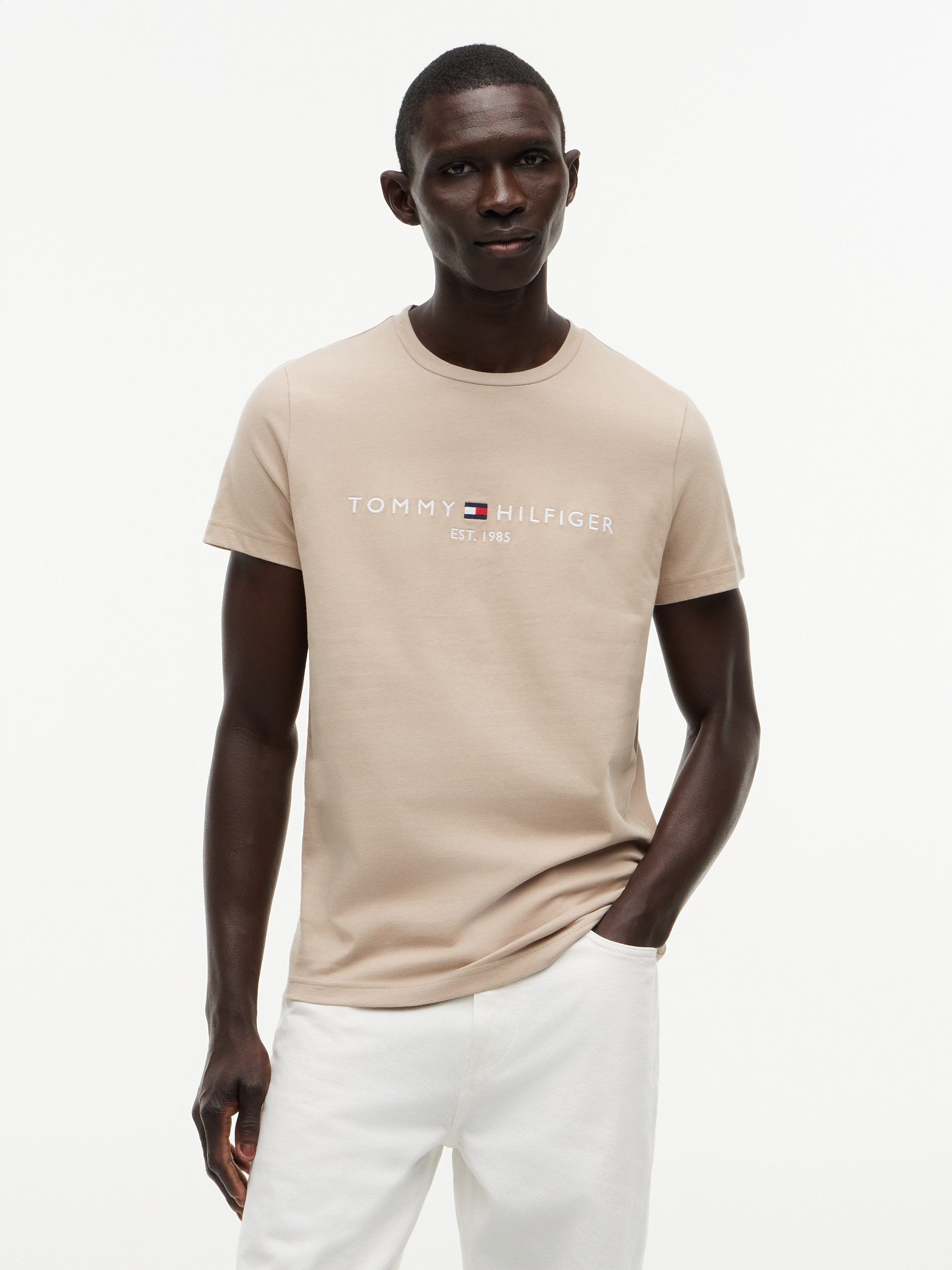 Tommy Hilfiger T-Shirt TOMMY LOGO aus reiner Baumwolle