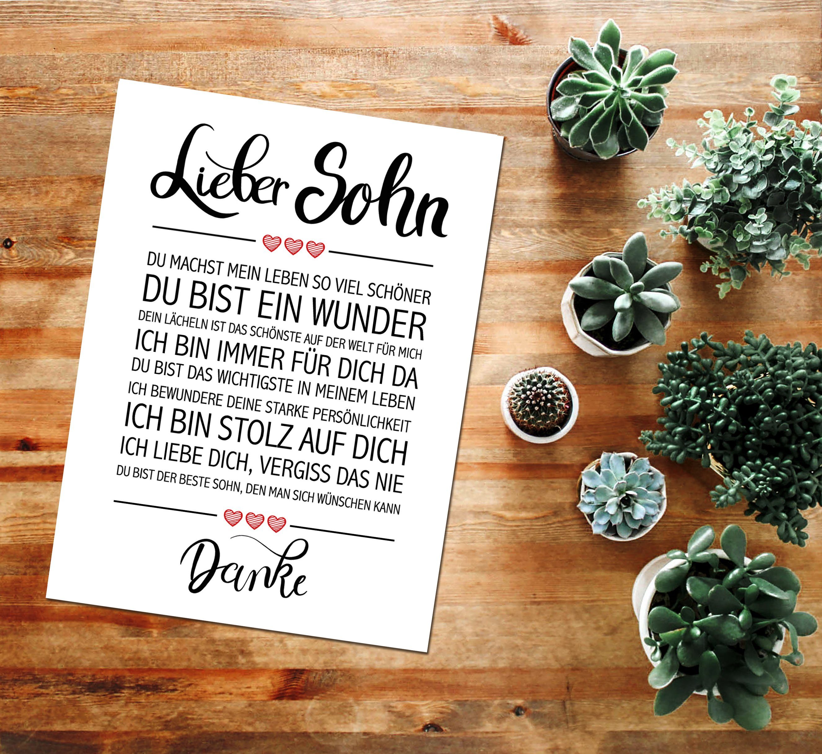 Close Up Poster Lieber Sohn Kunstdruck 30 x 40 cm günstig online kaufen