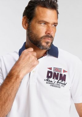 Man's World Poloshirt in Piqué-Qualität mit Kontrastkragen