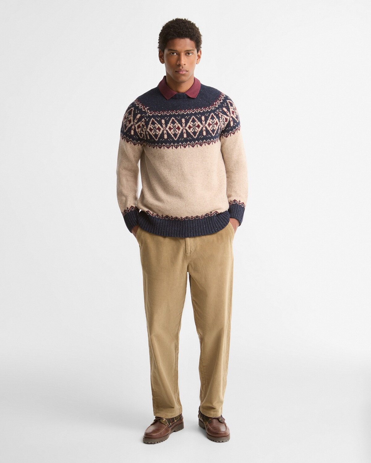 Barbour Strickpullover Rundhals-Pullover Tisbury Fairisle Crew Neck