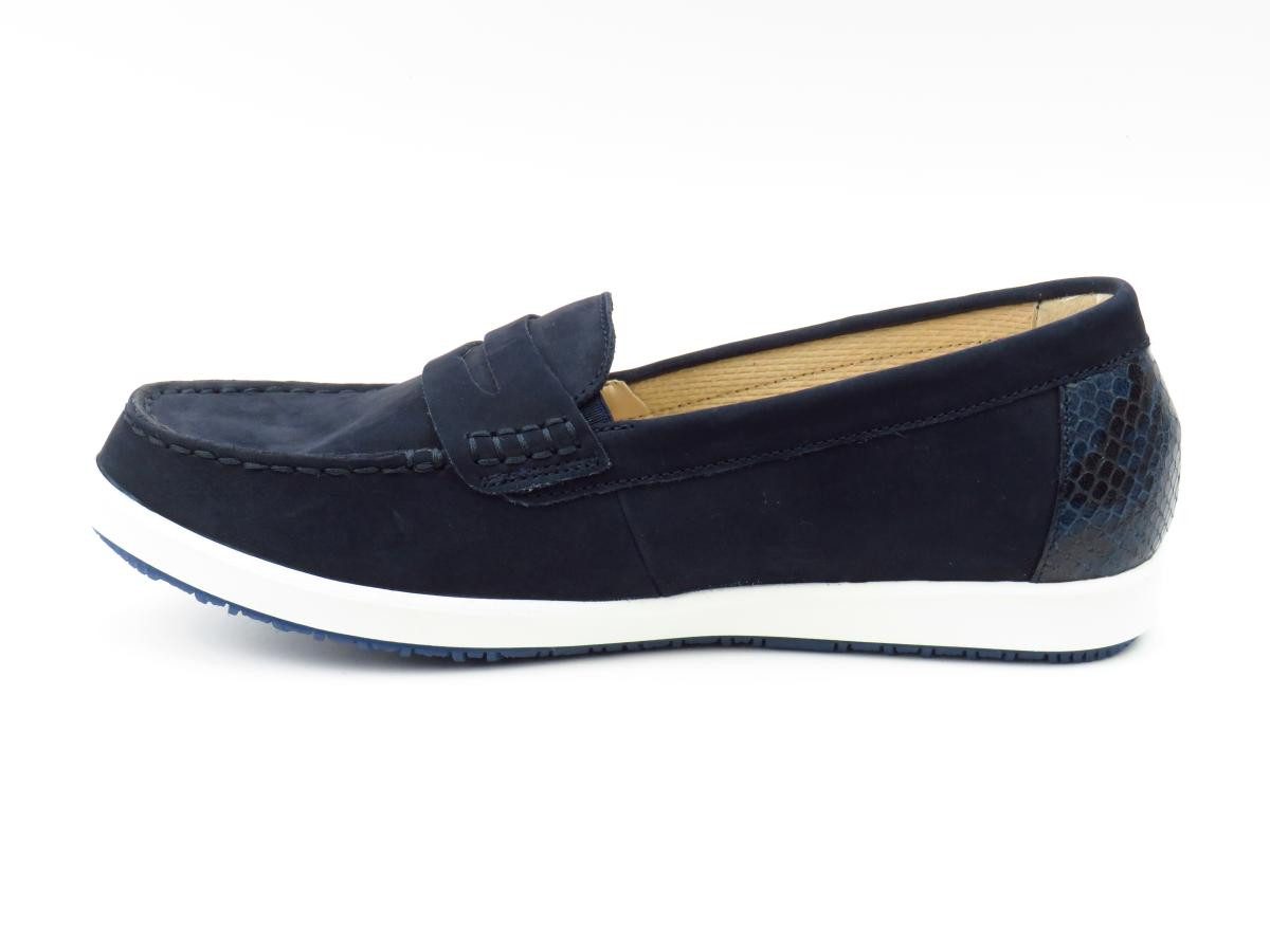 Gabor Nubuk/Python blue Slipper