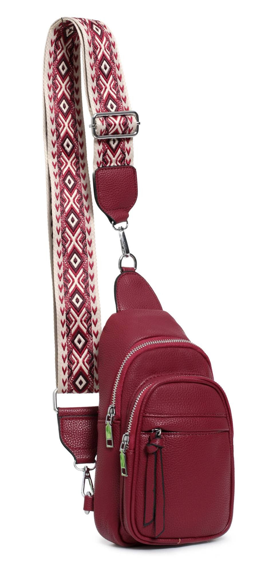 ITALYSHOP24 Schultertasche Damen Sling-Tasche Crossbody Brusttasche Bodybag günstig online kaufen