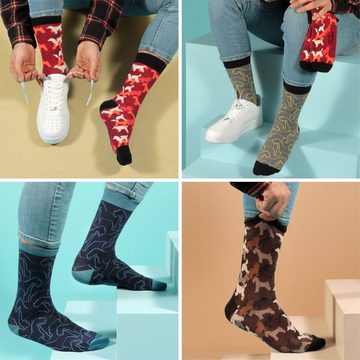 BIGGDESIGN Socken Biggdesign Dogs Herren Socken Set Größe 41-46 5er Pack (1-Paar)