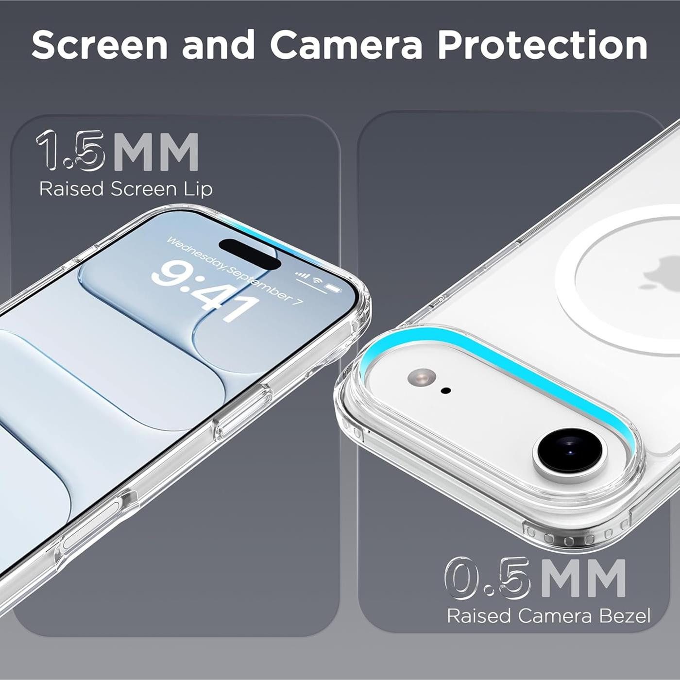 CoolGadget Handyhülle Premium Silikon Handy Case für iPhone Air 6,1 Zoll, Hülle Transparent Schutzhülle kompatibel mit MagSafe Zubehör – Bild 2 von 5