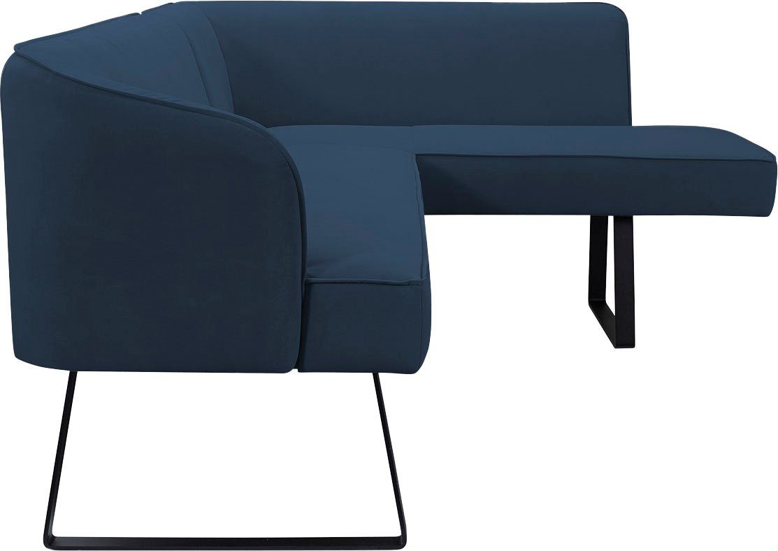 sofa und Metallfüßen, mit exxpo - verschiedenen fashion Keder Eckbank in Qualitäten Americano, Bezug