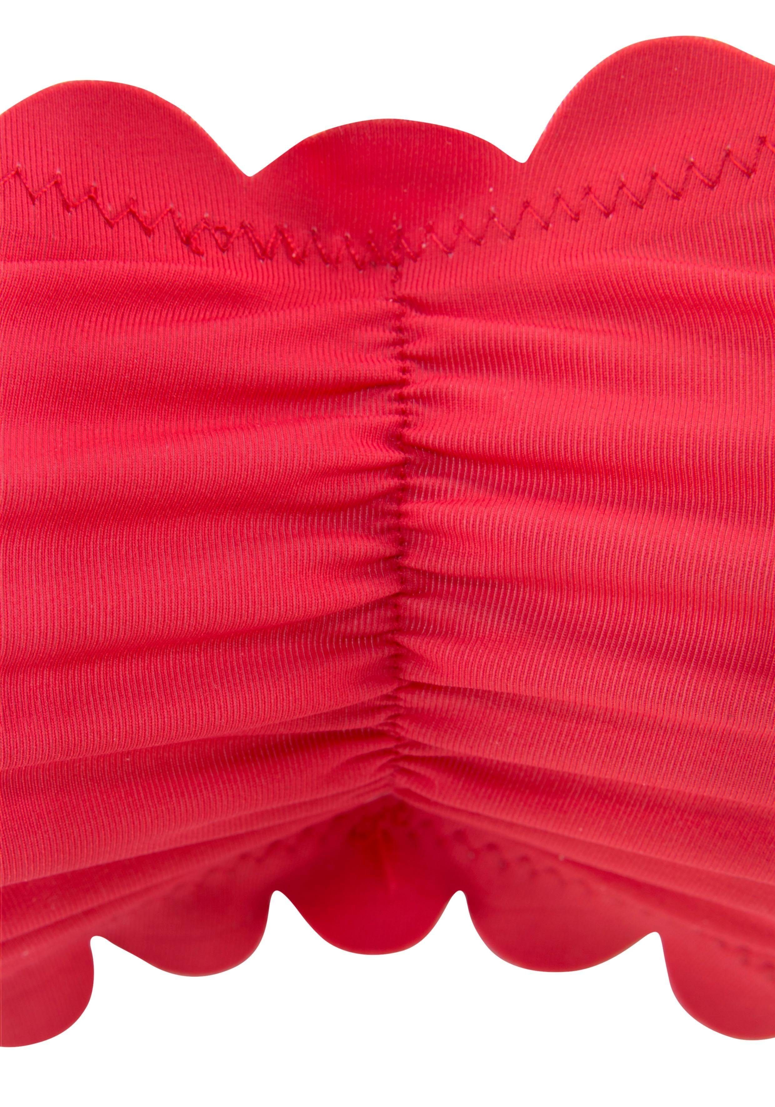 LASCANA Bandeau-Bikini-Top Scallop, mit gelaserter Wellenkante – Bild 3 von 5