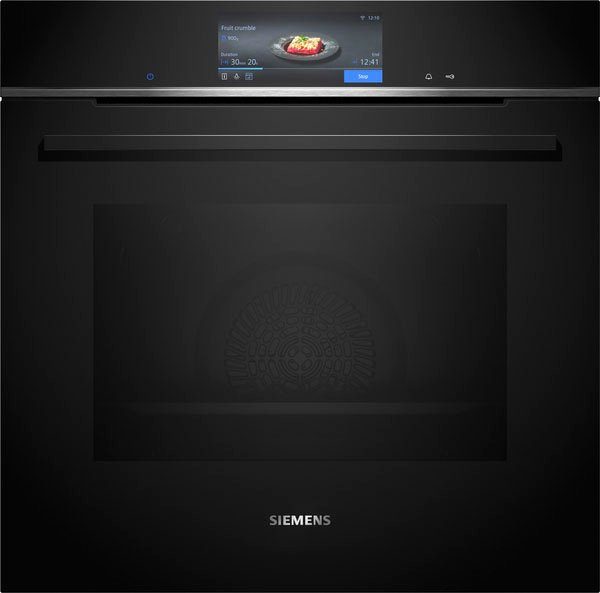 SIEMENS Pyrolyse Backofen iQ700 HB778G3B1, mit Teleskopauszug nachrüstbar, Pyrolyse-Selbstreinigung, cookControl Pro Funktion für automatische Gerichtzubereitungen