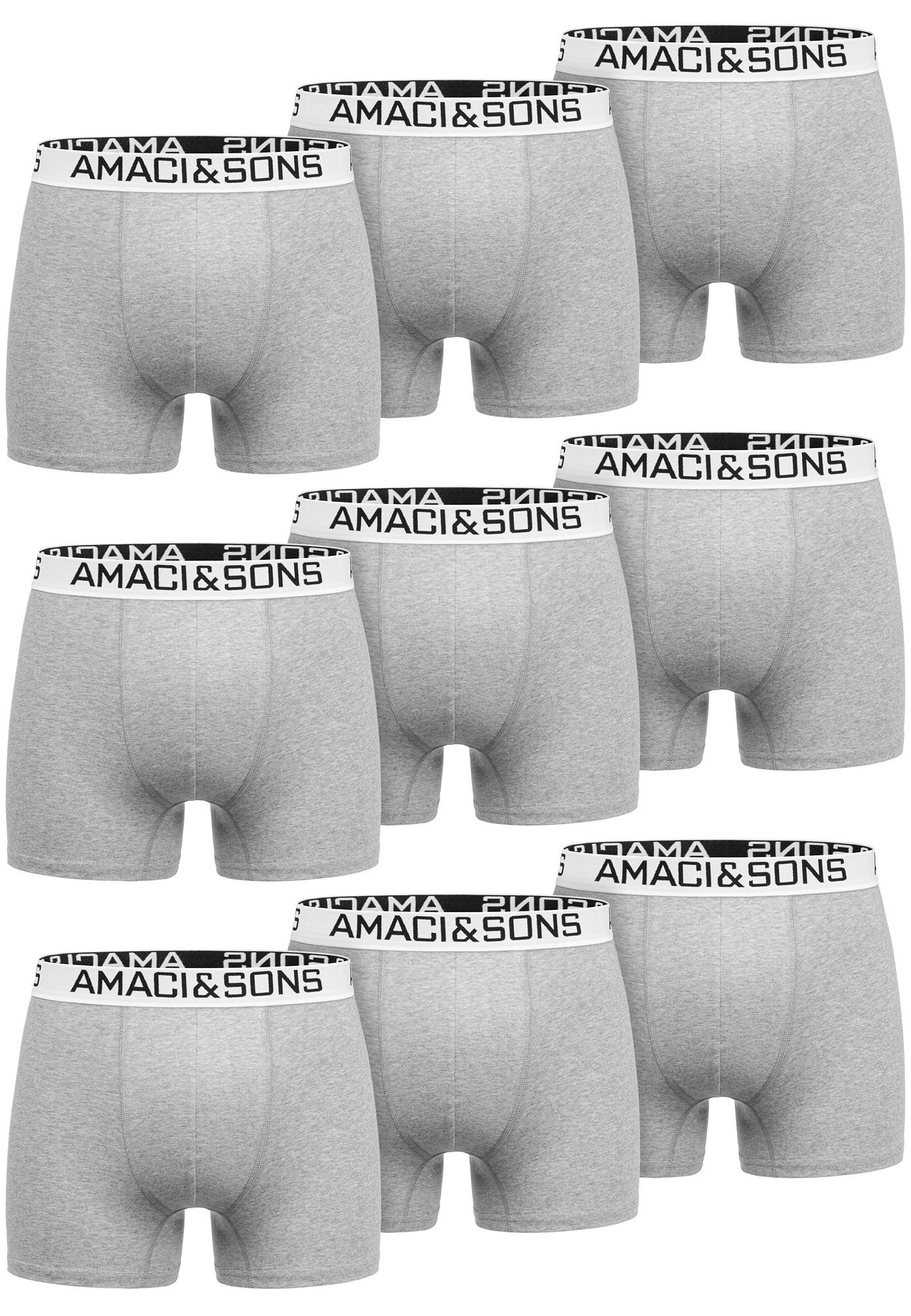 Amaci&Sons Boxershorts LARY 9er Pack Boxershorts (9er-Pack) Herren Baumwolle Männer Unterhose Unterwäsche