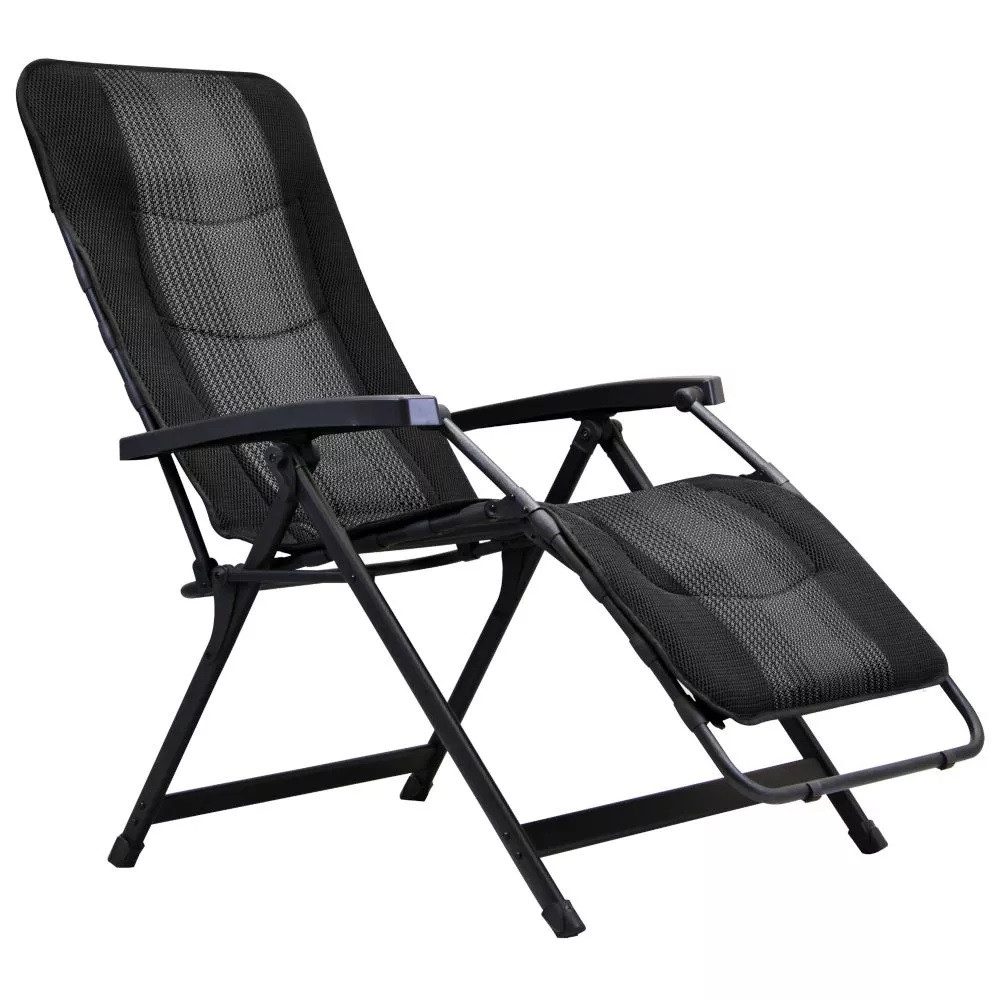 Westfield Gartenliege XL Relaxliege Aeronaut silverline Liegestuhl Sonnenliege Relaxsessel, 1 Relaxsessel, 1 St., 1-tlg., stufenlos verstellbar, klappbar, 140 kg Tragkraft, Camping