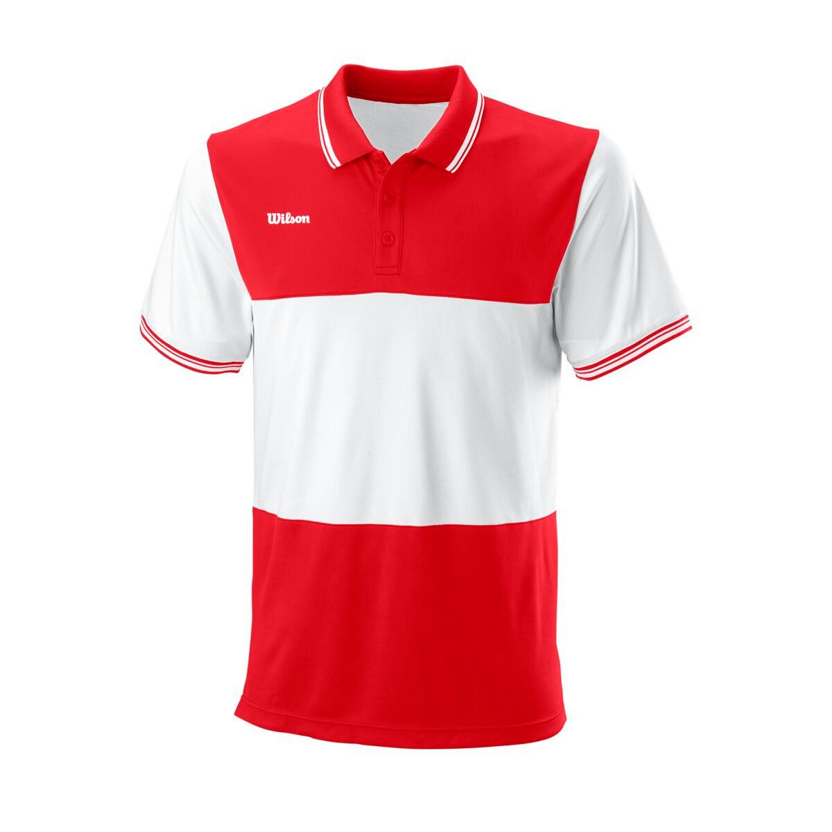 Wilson Poloshirt Team II rot/weiss Herren