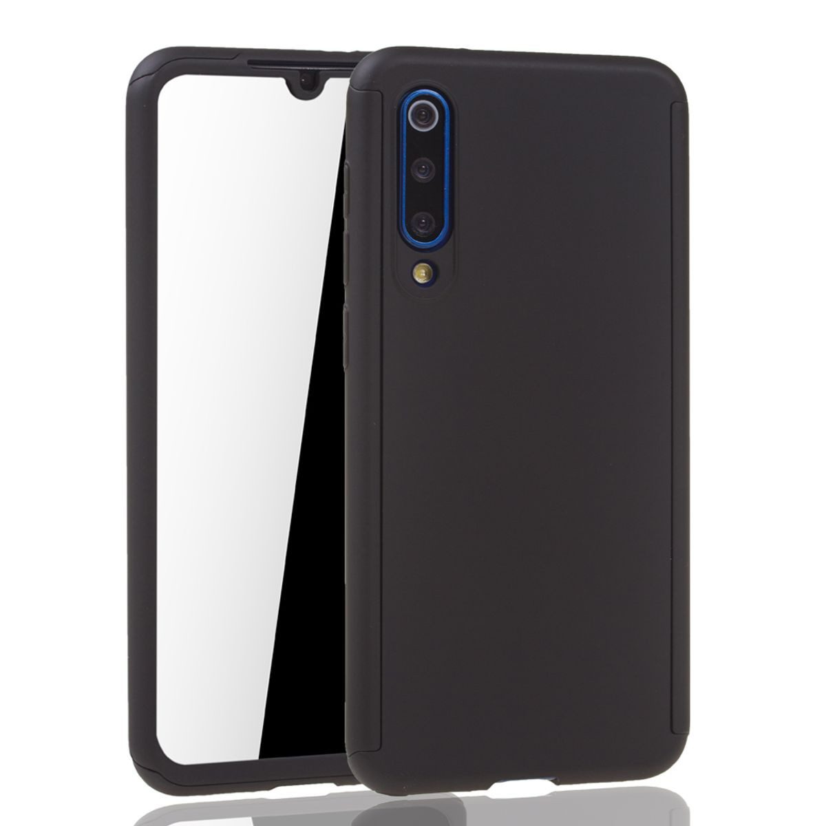 König Design Handyhülle Xiaomi Mi 9 SE, Xiaomi Mi 9 SE Handyhülle 360 Grad Schutz Full Cover Schwarz