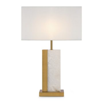 Maytoni Tischleuchte Tischleuchte Bianco in Weiß und Gold E27 eckig, keine Angabe, Leuchtmittel enthalten: Nein, warmweiss, Tischleuchte, Nachttischlampe, Tischlampe