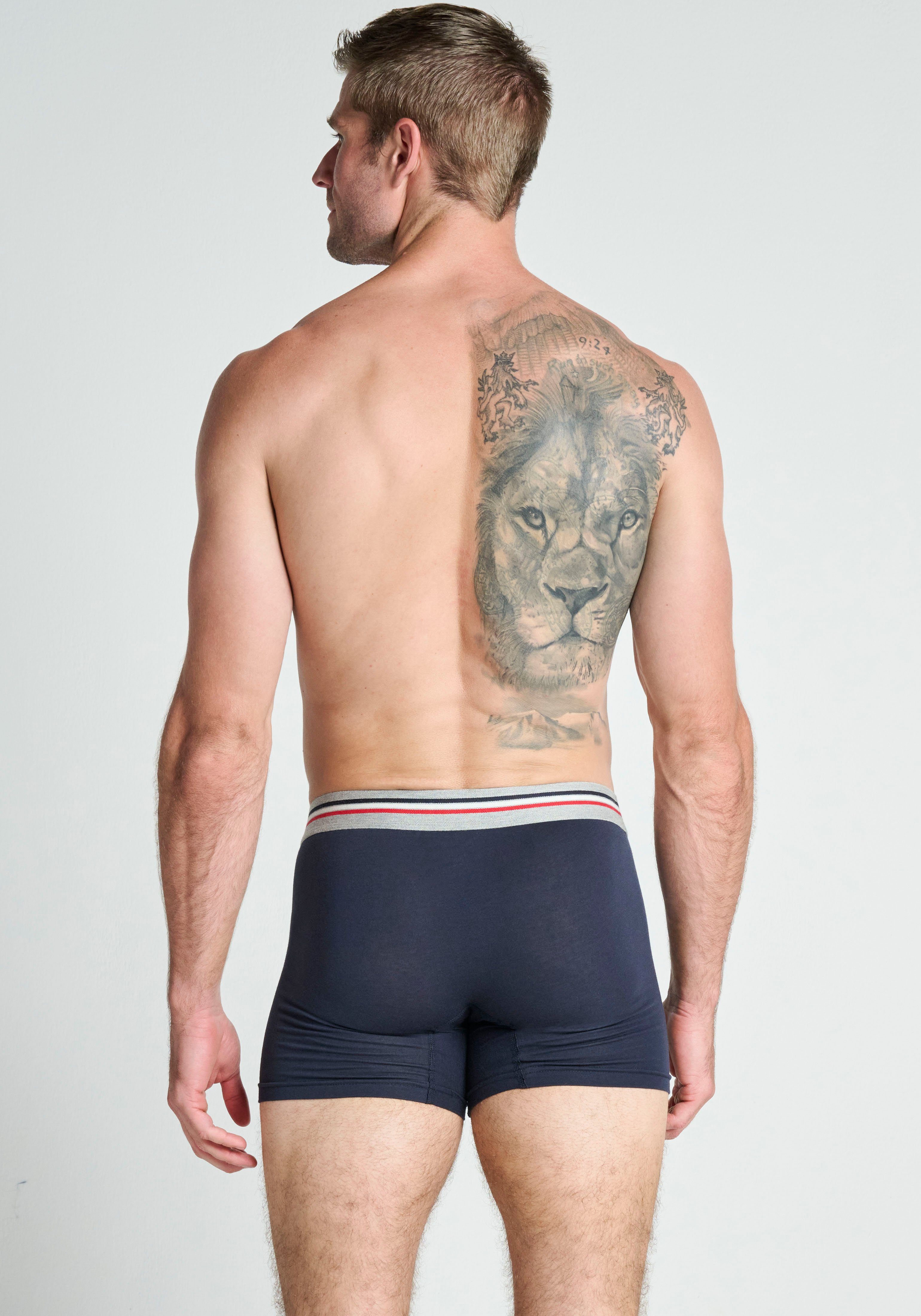 Jockey Trunk Cotton Stretch (3er Pack) Mittlere Bundhöhe, längeres Bein, Logobund