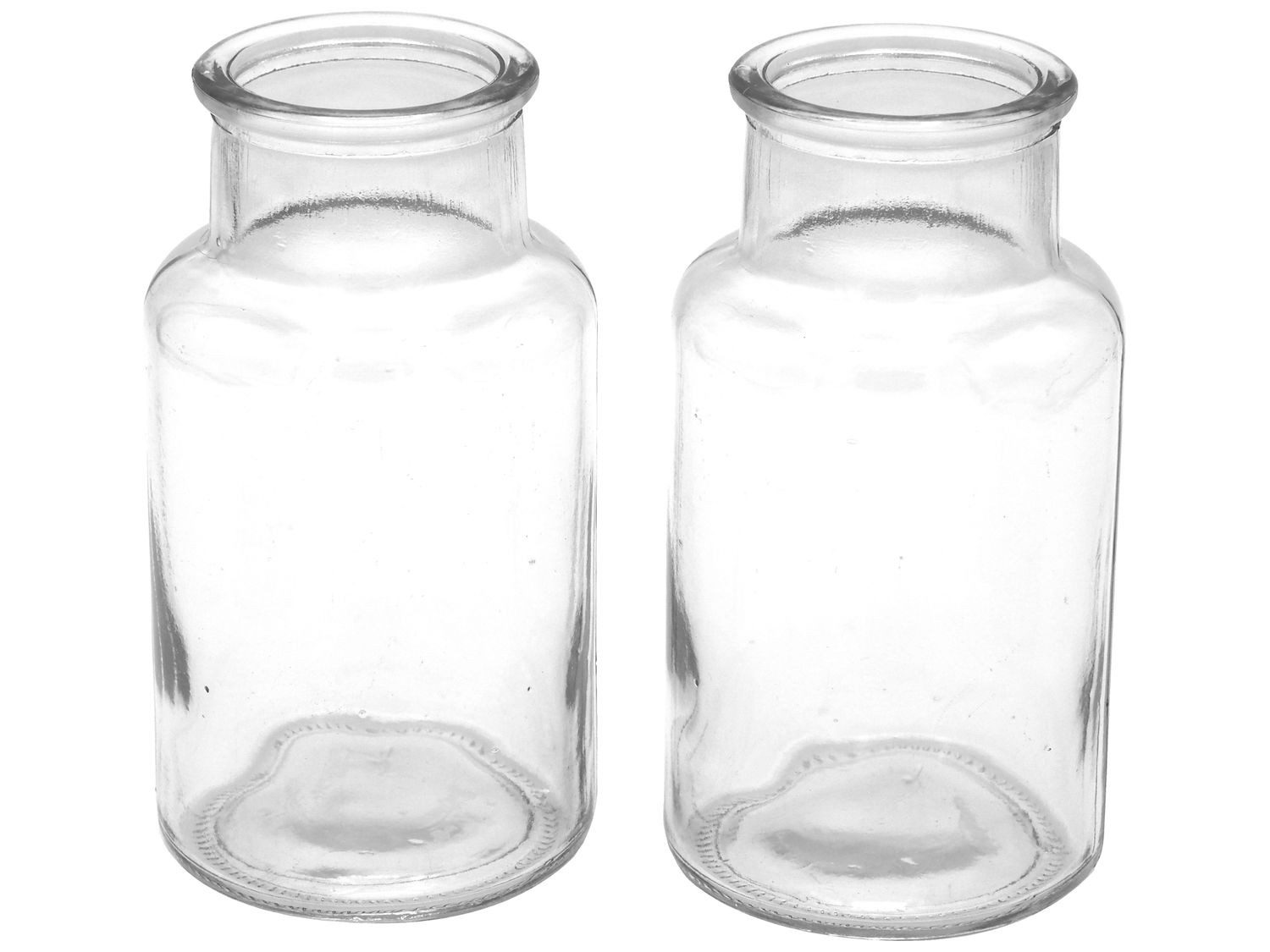 ZauberDeko Dekovase 2 Vasen Flaschen Glas günstig online kaufen
