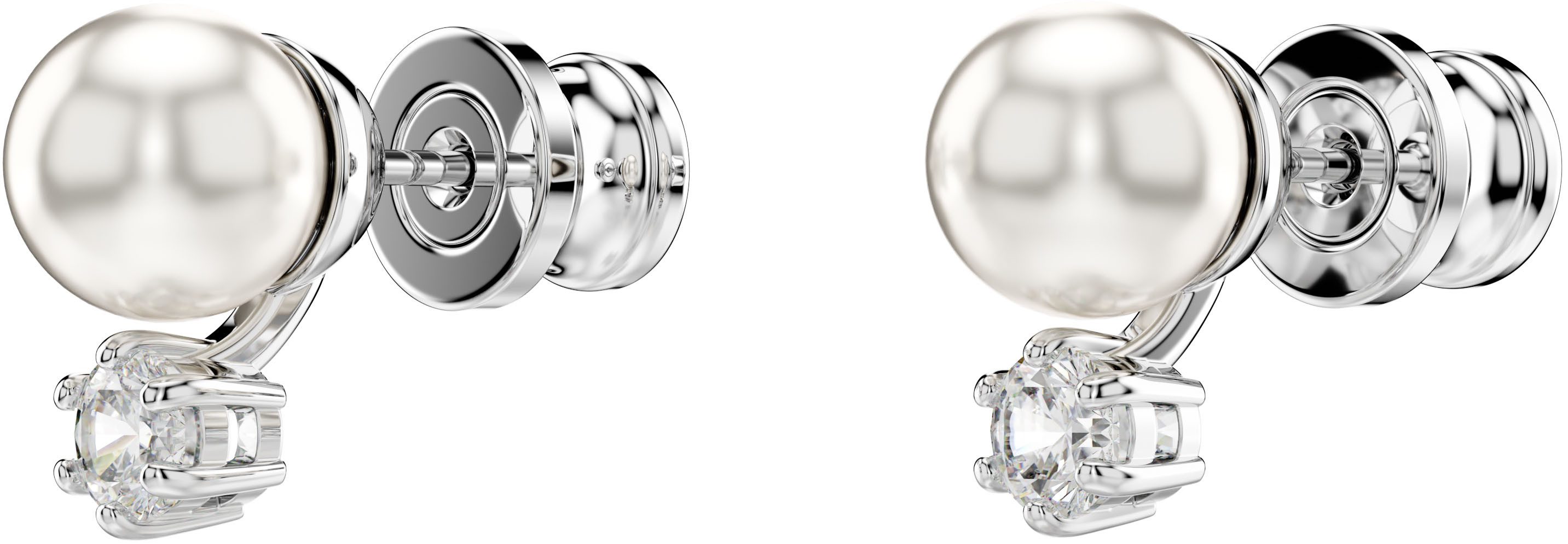 Swarovski Paar Ohrstecker Schmuck Geschenk Matrix Ohrringe, mit Swarovski® Zirkonia (synth) - mit Swarovski® Perle